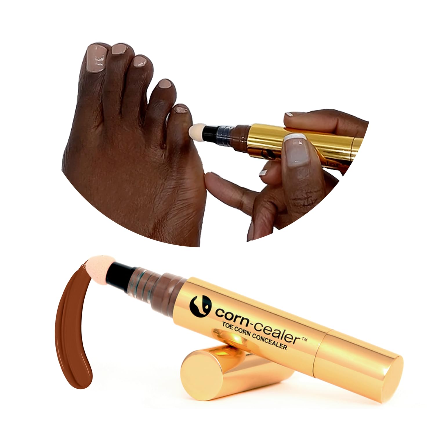 is A Toe Corn Makeup That Instantly Hides Toe Corns | Water-Resistant | Foot Care | Body and Scar Blemishes | Tattoo Cover up | Gifts for Her (MOCHA)