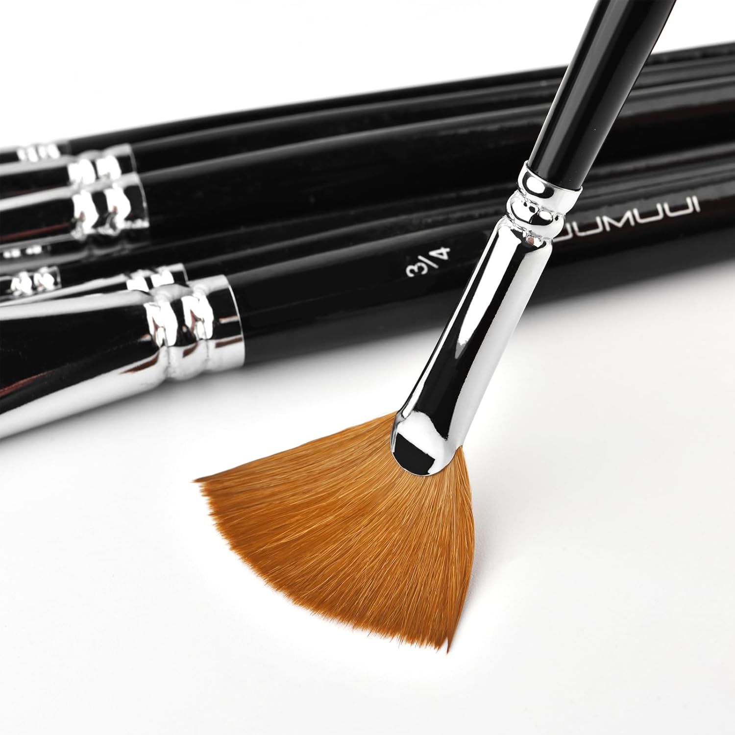 7-Piece Professional Kolinsky Sable Watercolor Brush Set Dagger Rounds Rigger Flat Fan - Image 5