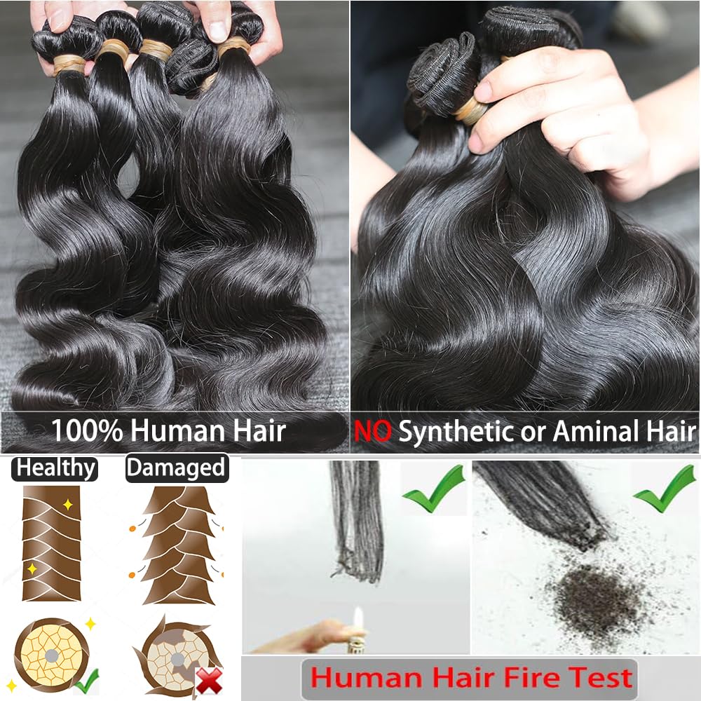 12A Brazilian Body Wave 16 18 20 Inch Human Hair Extensions for Women - Image 4