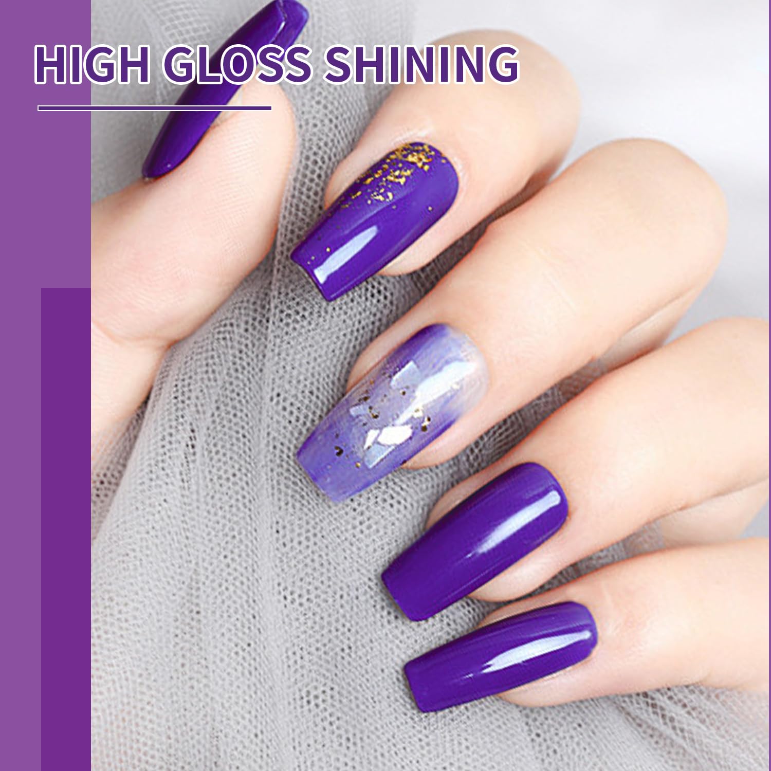 JODSONE 10ml Gel Nail Polish Set 6Colors Black White Red Deep Blue Dark Green Deep Purple All Seasons Neutral Soak off LED Lamp Gel Manicure Set for Nail Art - Image 3