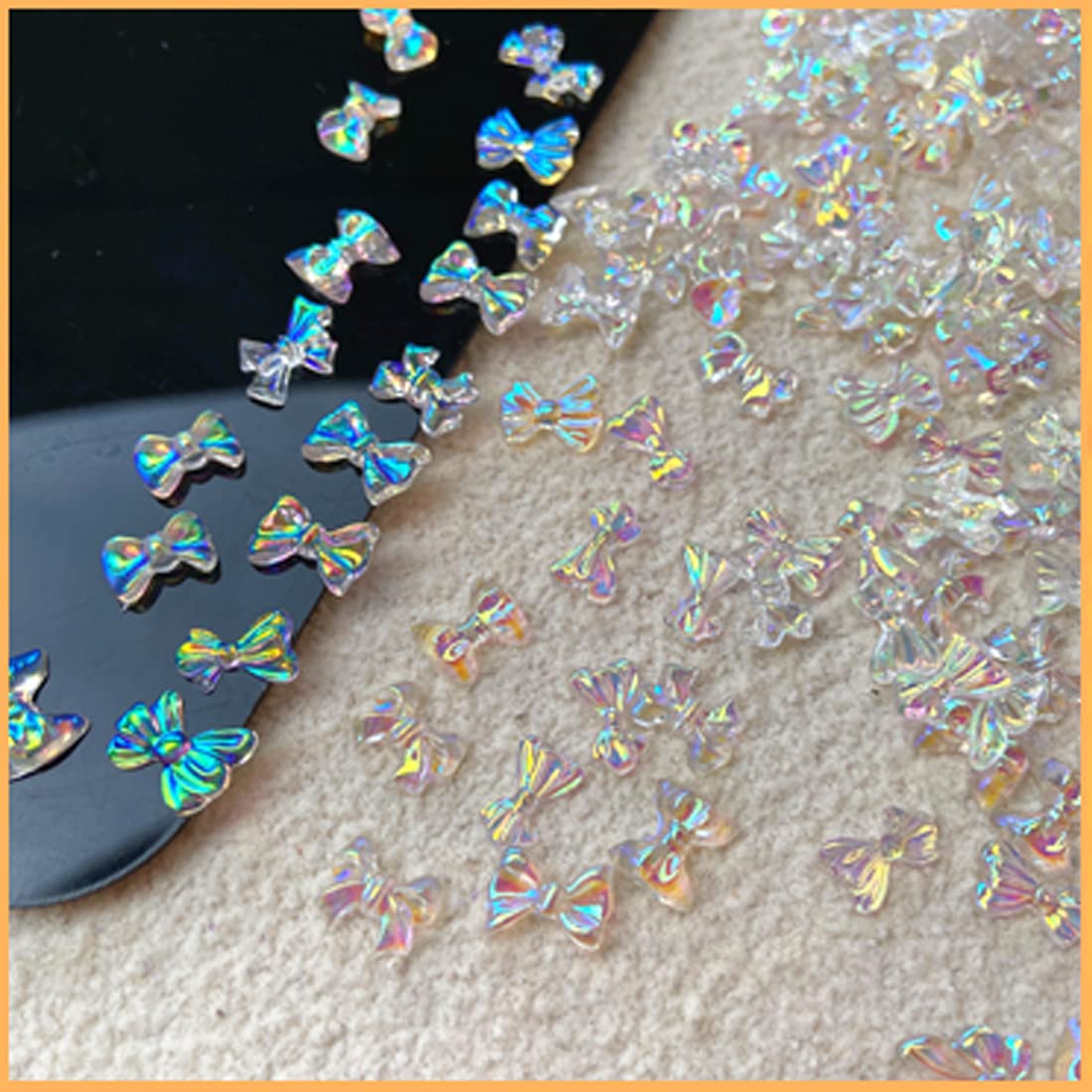 3D Shiny Art Butterfly Nail Charms, Pearls Rhinestones Decorations Supplies, Nail Charms for Valentine's Day Nail Art DIY Jewelry Crafts Accessories - Image 4