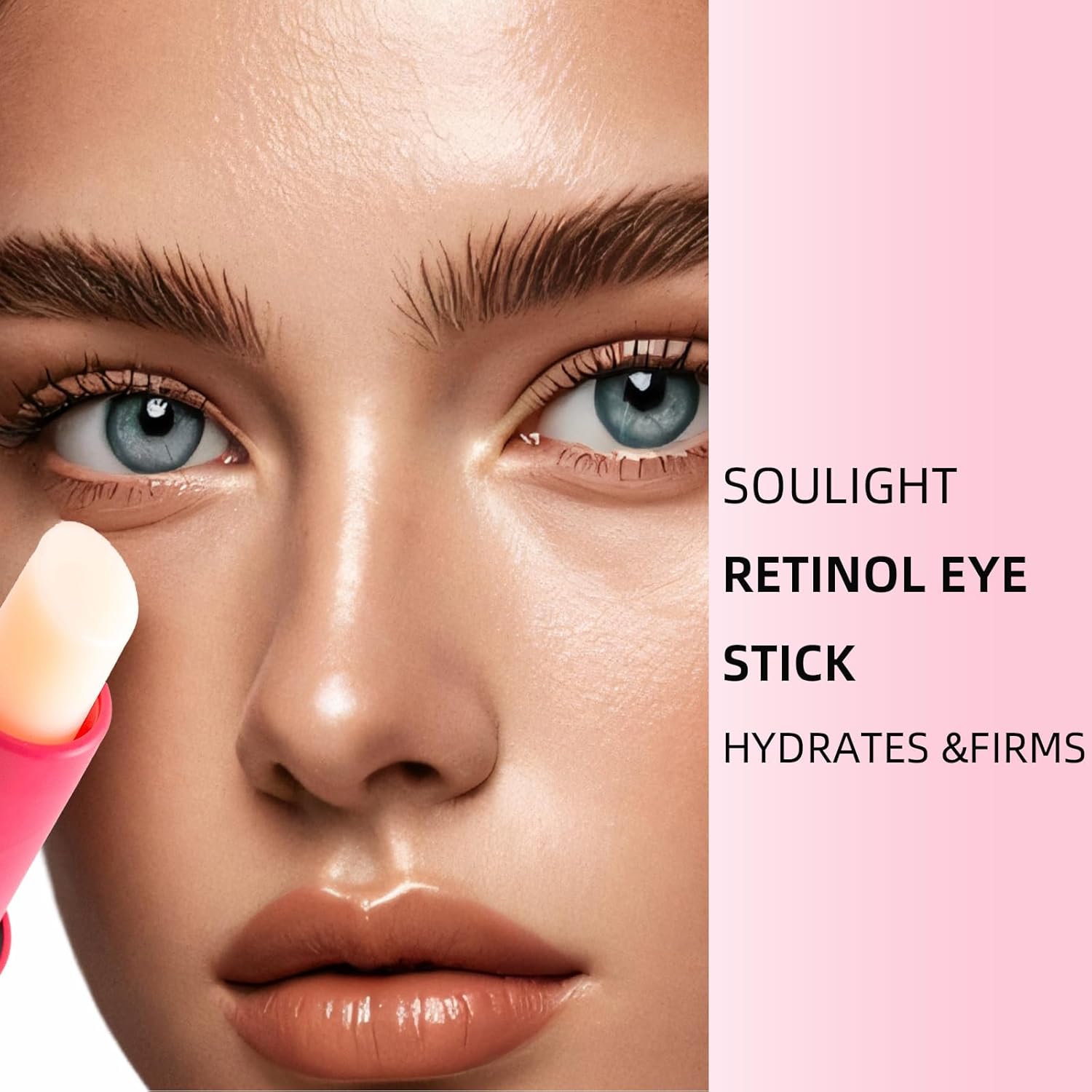 Soulight Retinol Eye Stick, Anti-Aging Eye Cream, Skincare for Wrinkles, Dark Circles, Puffiness - Retinol Eye Balm Moisturizes, Softens& Nourish Skin - Image 4
