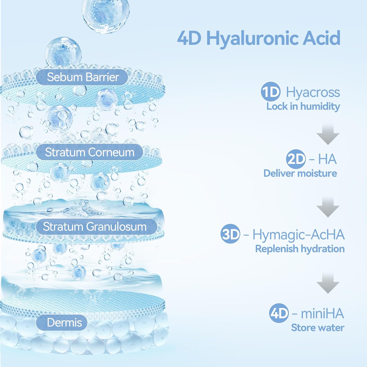 Ultra Hydrating Serum 3% 4D Hyaluronic Acid Smoother Skin|Pre-makeup SkinCare|Anti-Aging serum for face Single-Use Vials Skincare for Dry&Sensitive skin(1.2 ml)*30 - Image 5