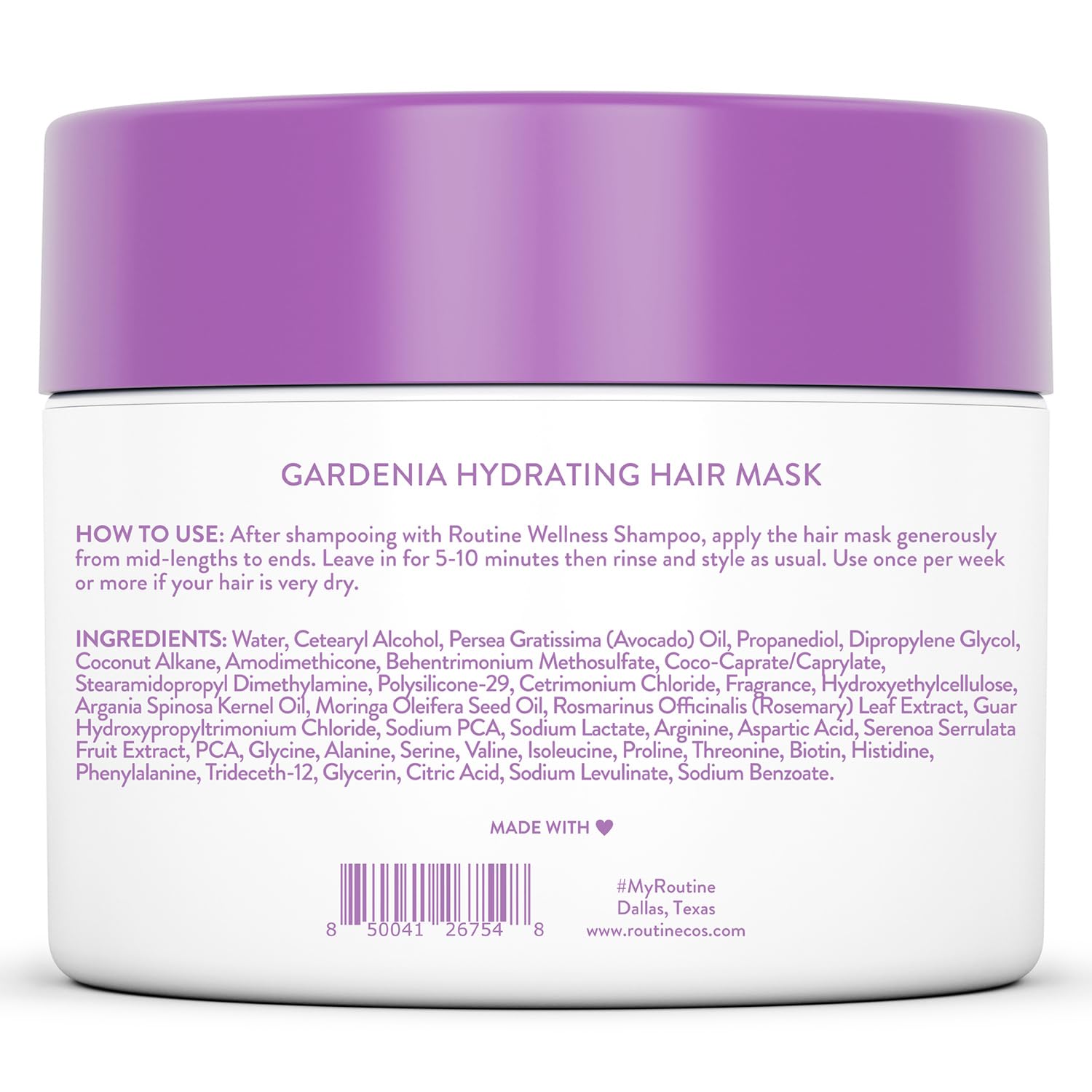 Routine Wellness Deep Conditioning Hair Mask for Dry Damaged Hair - Hydrating, Moisturizing Repair Treatment - Promotes Fullness - Gardenia 8oz - Image 7