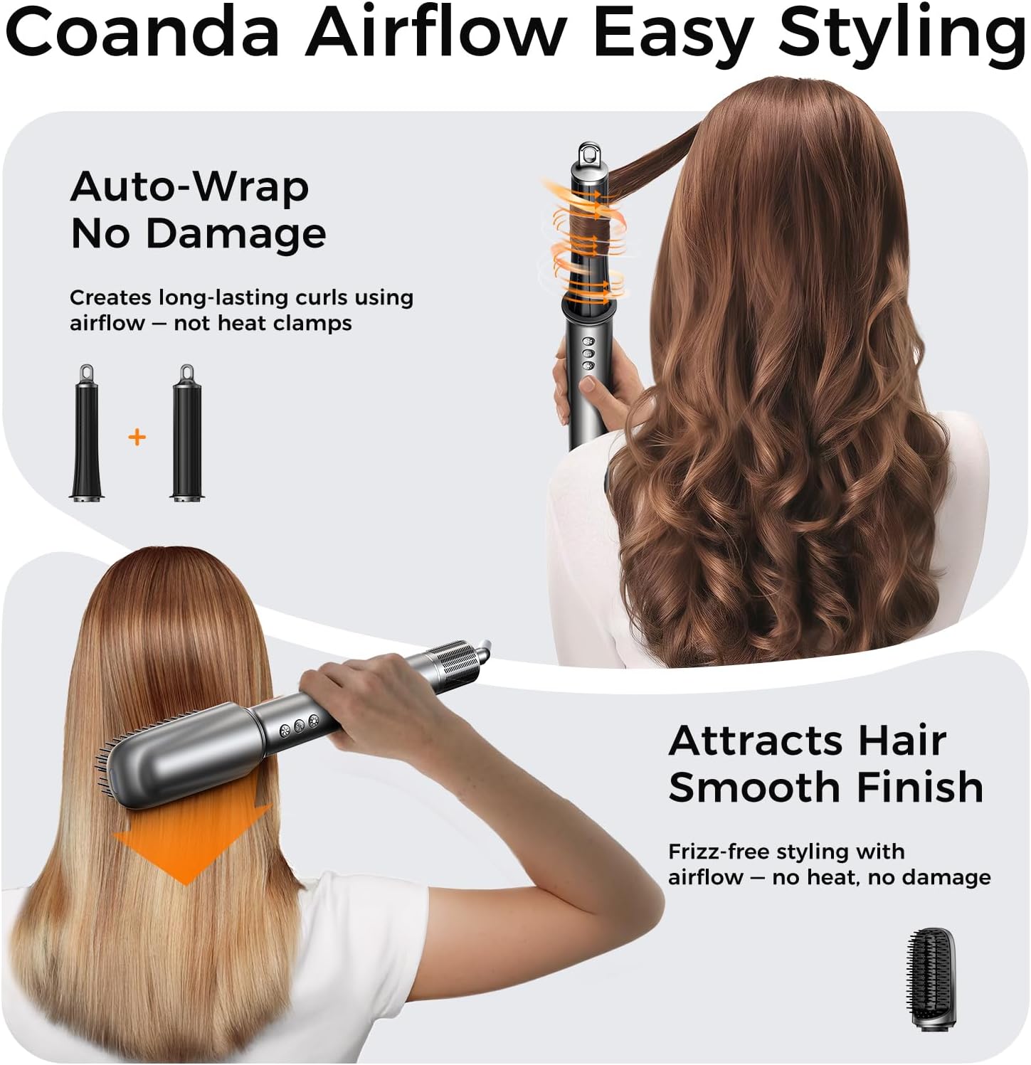 All-in-One Auto Curl Styler Brush 160000 RPM Nickel Finish for All Hair Types - Image 4