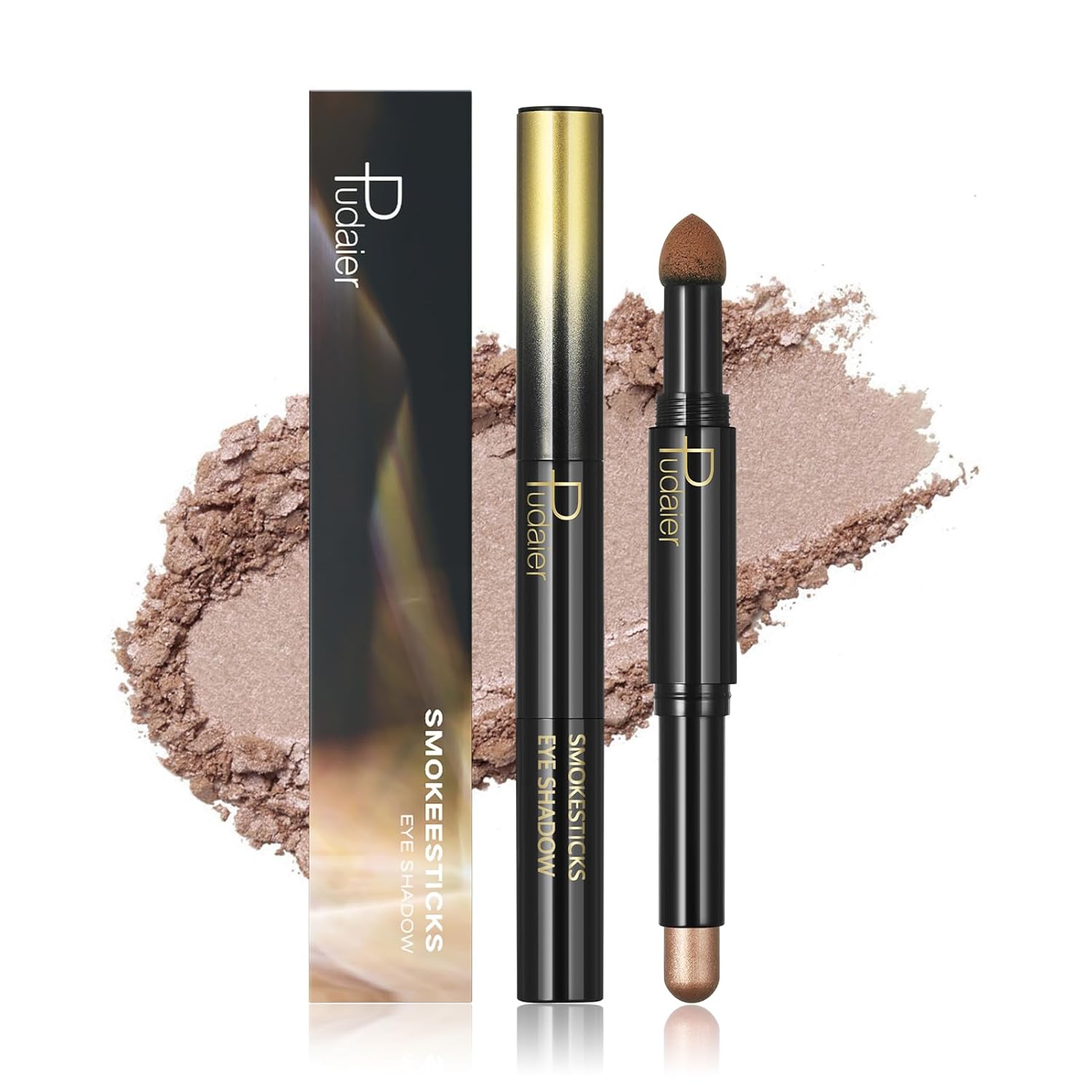 New 2 in 1 Magic Eyeshadow Stick with Powder and Cream Heads, One Stick with Waterproof Shimmer and Matte Texture for Fast Drawing Smoky Eye Shadow Makeup - Image 7