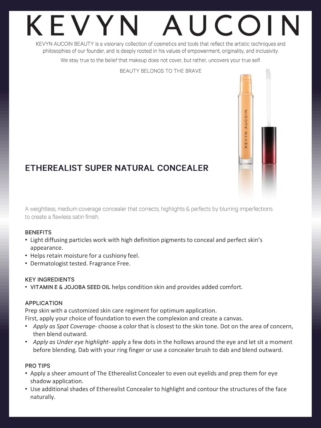 Kevyn Aucoin The Etherealist Super Natural Concealer: Weightless corrector, multi-use and highlights. Makeup artist go to that blurs imperfections for a flawless finish. - Image 3