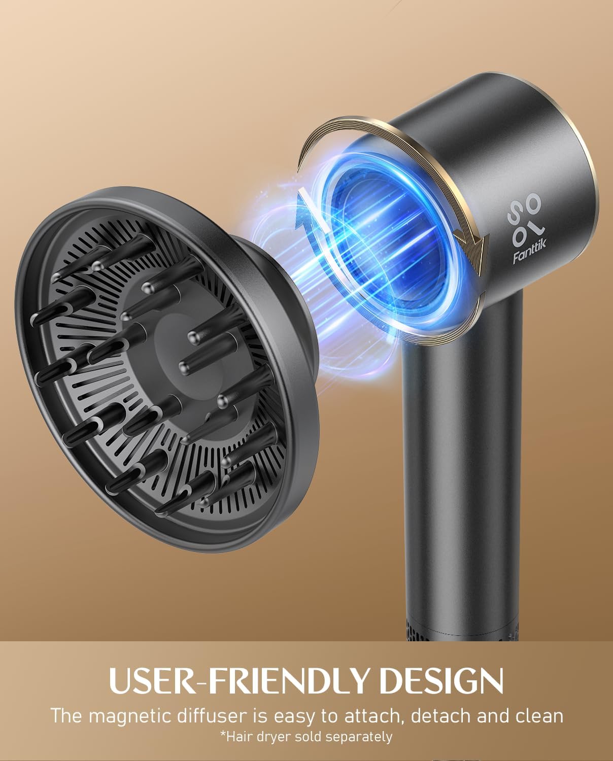 FanttikSolo Aura H10 APEX Hair Dryer & FanttikSolo H101 Hair Dryer Diffuser - Image 9