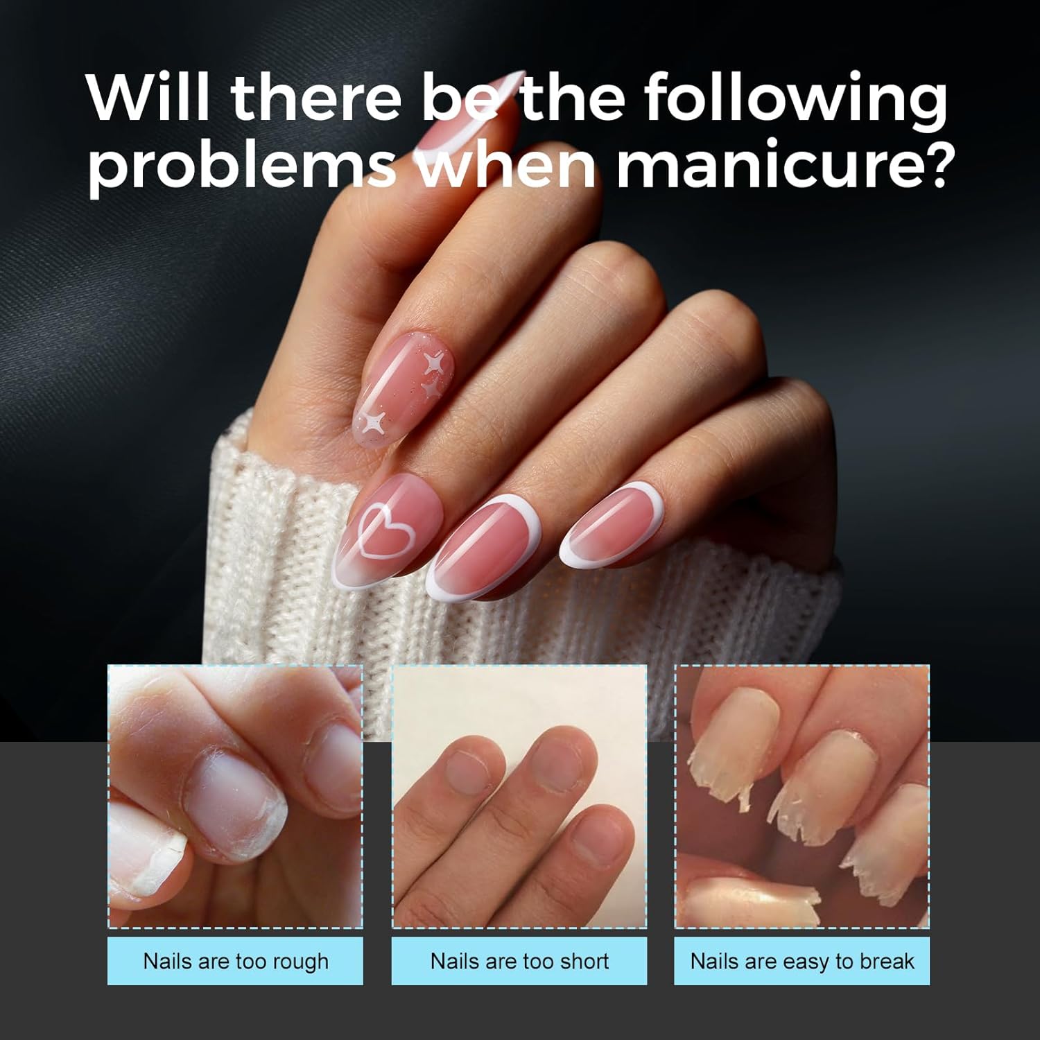 TOMICCA Clear Nail Tips Acrylic Nails 240Pcs Short Almond Acrylic Nail Kit Gel Nail Tips for Extension Short Fake Nails Manicure Home DIY 15 Sizes - Image 2