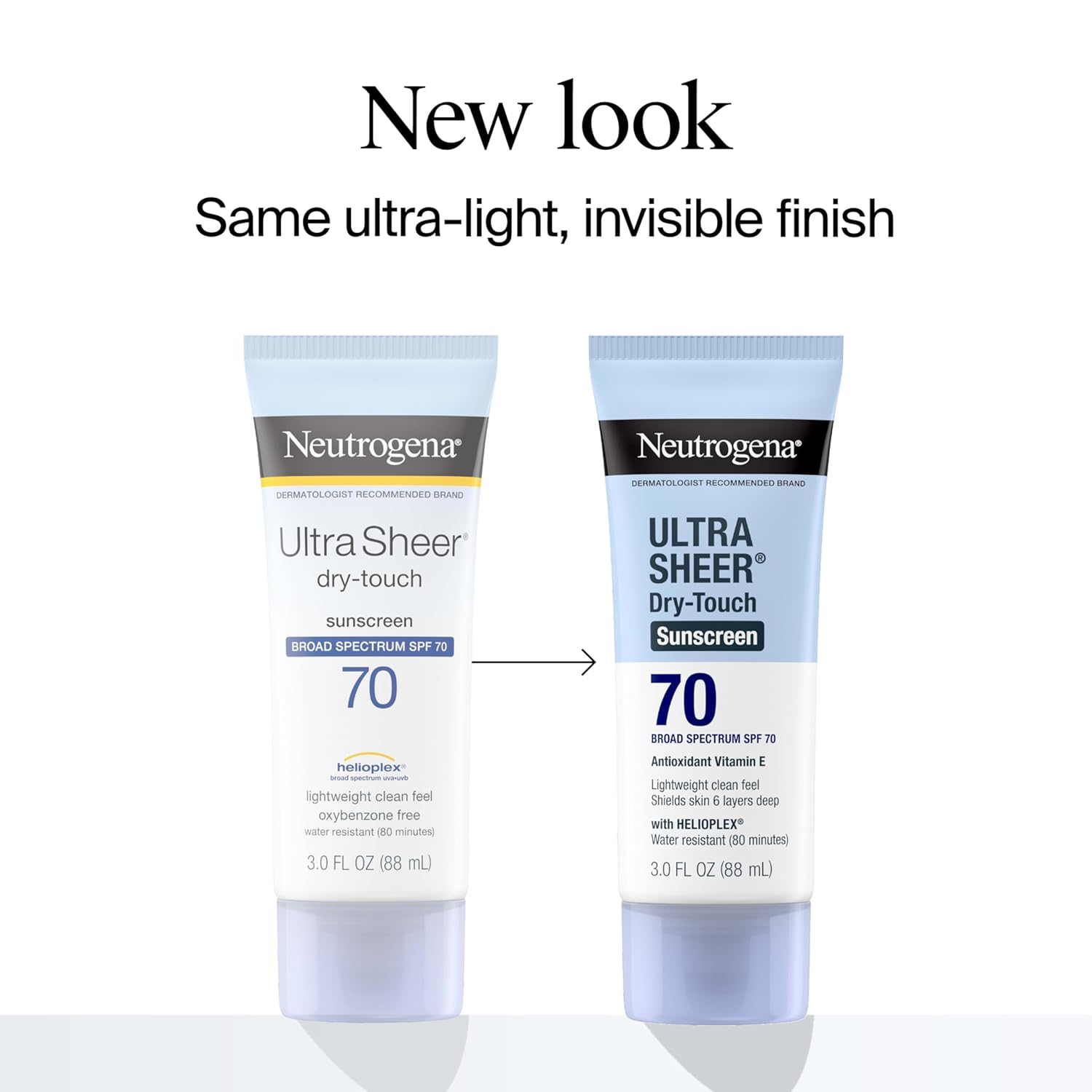Neutrogena Ultra Sheer Dry-Touch Water Resistant and Non-Greasy Sunscreen Lotion with Broad Spectrum SPF 70, 3 Fl Oz (Pack of 1) - Image 2