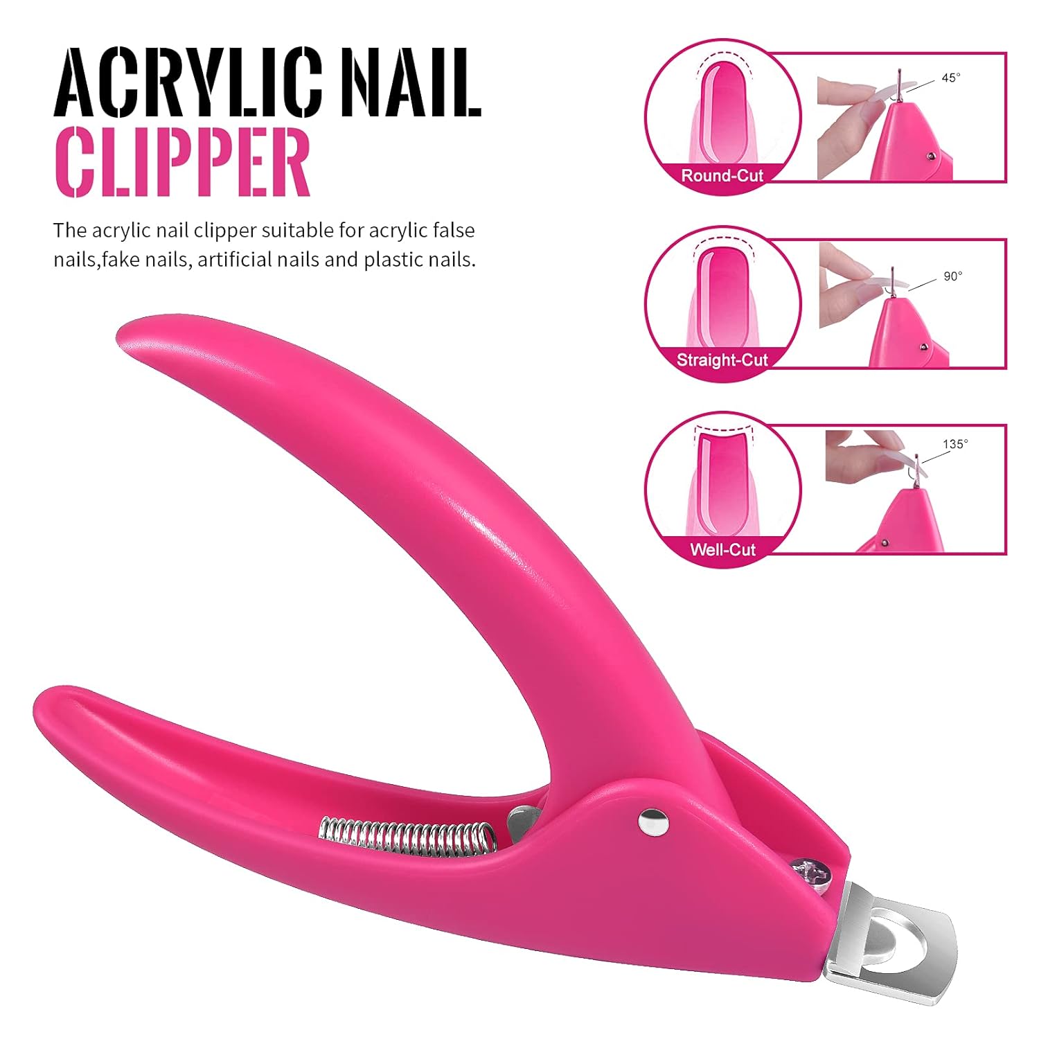 MORGLES Full Cover Coffin Nail Tips Set, 500 Pcs Clear Press On Nails, with Glue, Clipper, Files, Cuticle Pusher and Fork for Salons and Home DIY with Box - Image 4