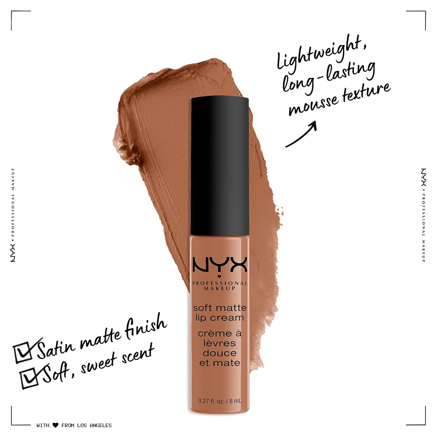 NYX PROFESSIONAL MAKEUP Soft Matte Lip Cream, Lightweight Liquid Lipstick - London (Mid-Tone Beige) - Image 2