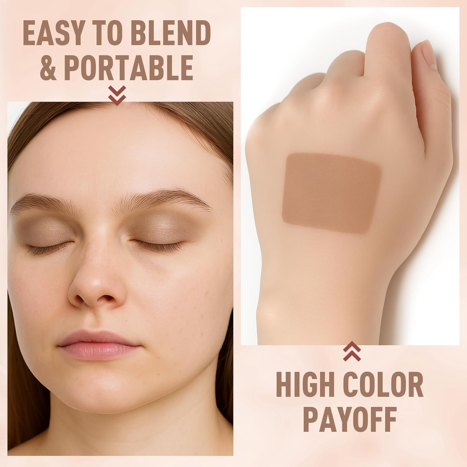 FV Long Lasting Cream Eyeshadow Stick, Waterproof & High Pigmented Eye Shadow Sticks Duo with Blending Sponge, Crease-Proof & Natural Finish Eyeshadow Pencil, Vanilla Matte - Image 5