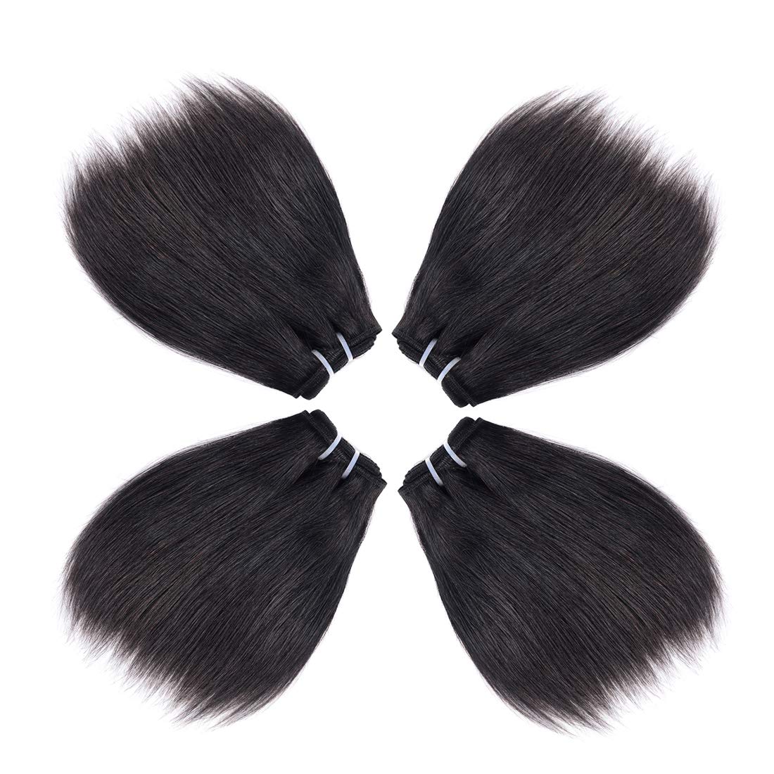 Liang Dian 10 Inch Short Human Hair Bundles Natural Color 4 Bundles 12A Brazilian Virgin Hair 100% Unprocessed Straight Human Hair(10"10"10"10") - Image 7