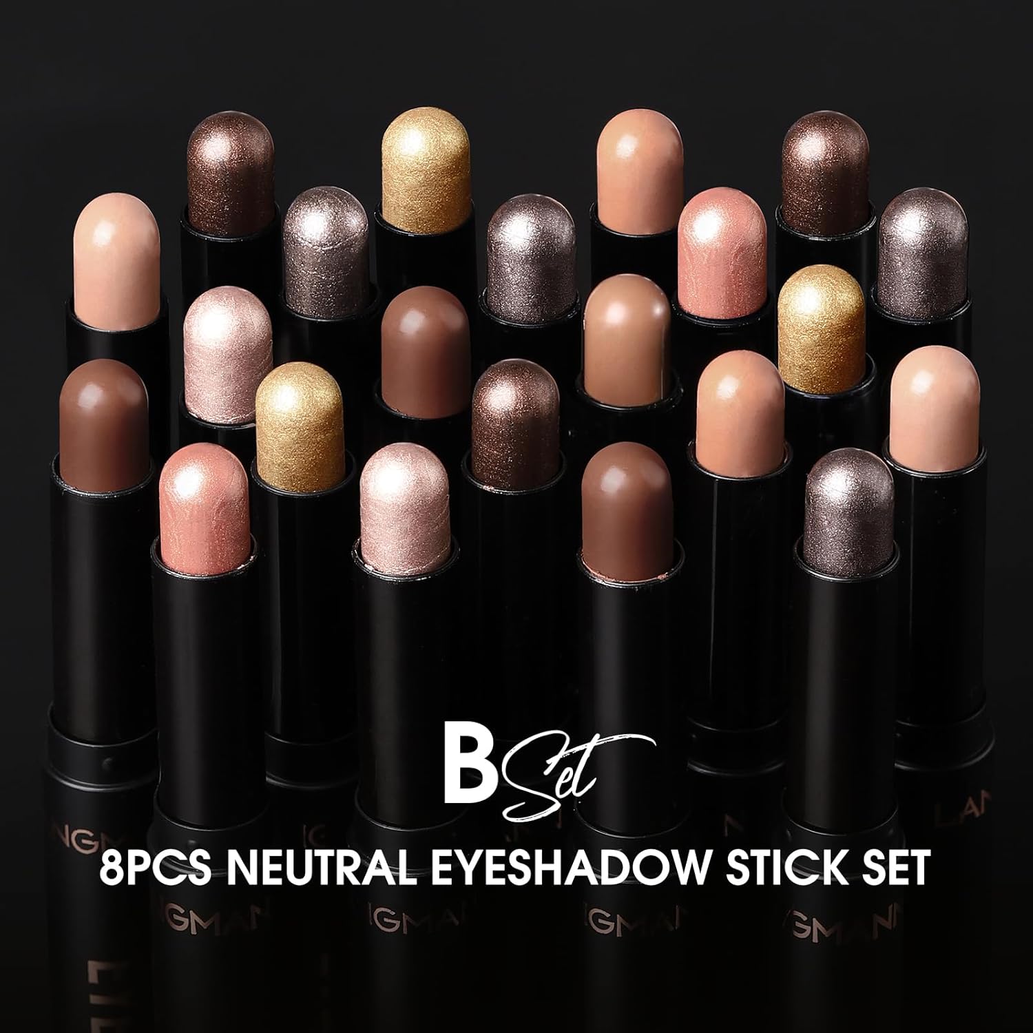 Jolilab Eyeshadow Stick Set, 8 Colors Matte Professional Bright-Colored Contouring and Highlight Eyeshadow Stick, Cream Waterproof Long Lasting High Pigmented Eye Shadow. (8, EYESHADOW B) - Image 7