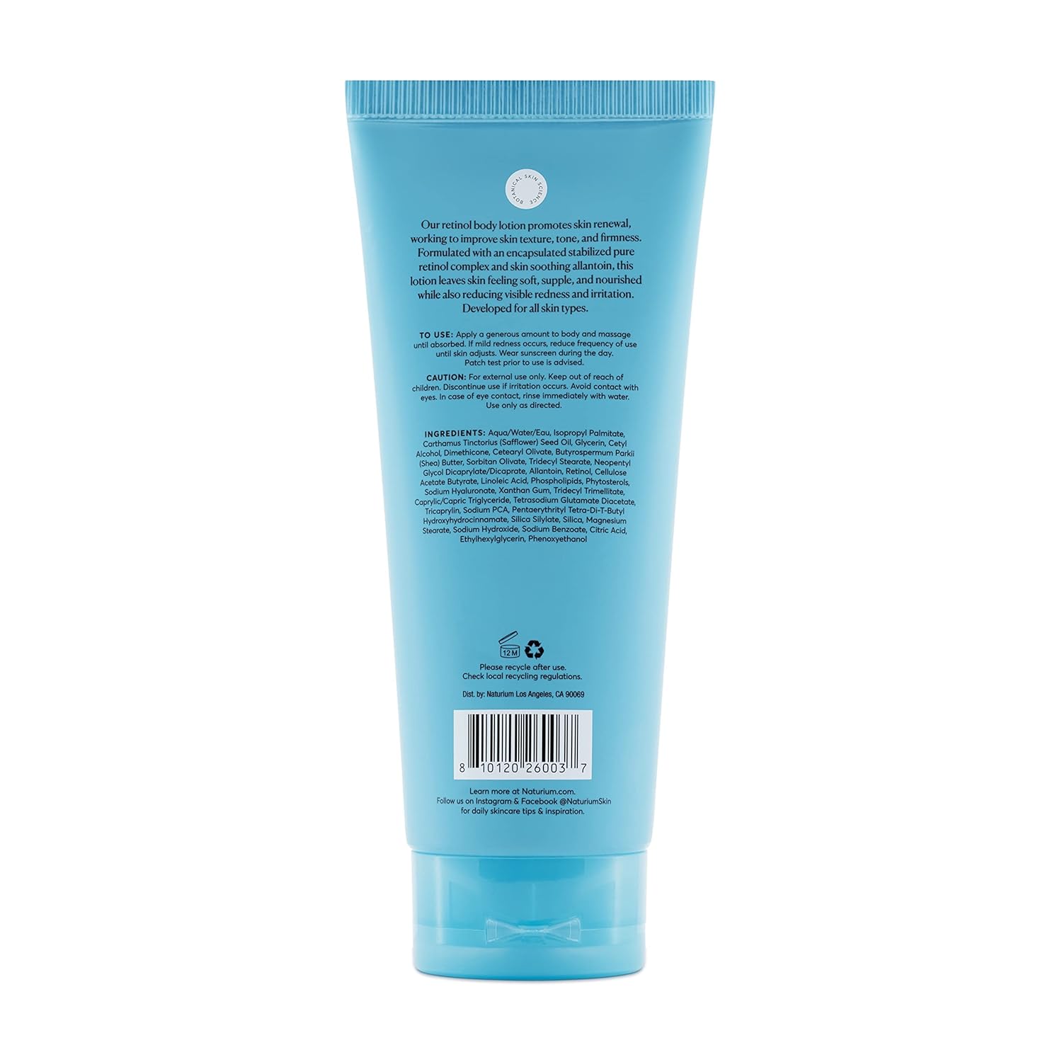Naturium Skin-Renewing Retinol Body Lotion, Advanced Firming Anti-Aging Skin Care, with Encapsulated Retinol & Shea Butter, 8 oz - Image 8