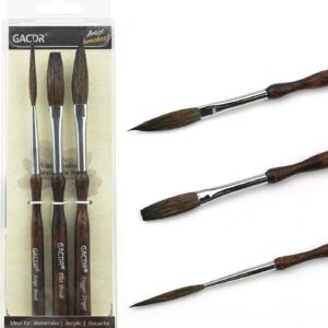 Pinstriping Brush Kit,3 pcs Professional Striping Brushes Long Liner Script Sword Scroll Rigger Brushes
