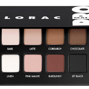 LORAC PRO Matte & Shimmer Eyeshadow Palette, Metallic High Pigmented, Mirror Compact