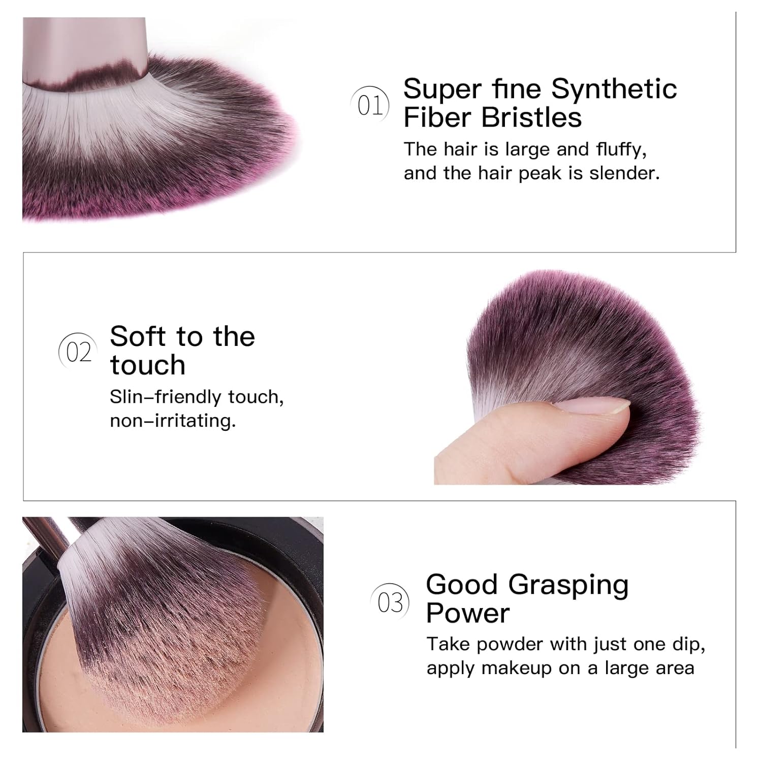 Makeup Brushes with Case, MAANGE 18 Pcs Professional Makeup Brush Set Premium Synthetic Face Kabuki Brush Kit Foundation Blush Powder Eyeshadow Brushes Set Christmas Gift (Pinkgold) - Image 4