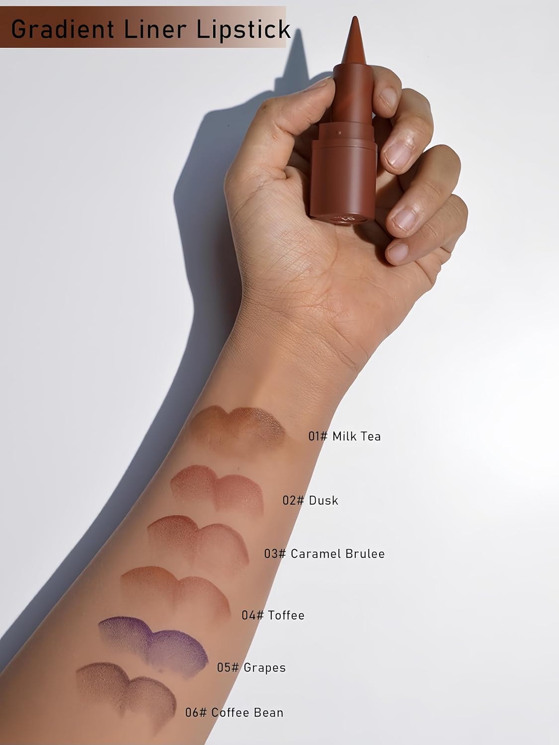 MAEPEOR 2-in-1 Matte Creamy Lip Liner Lipstick Combo 8 Colors Long Lasting 05 Grapes - Image 4