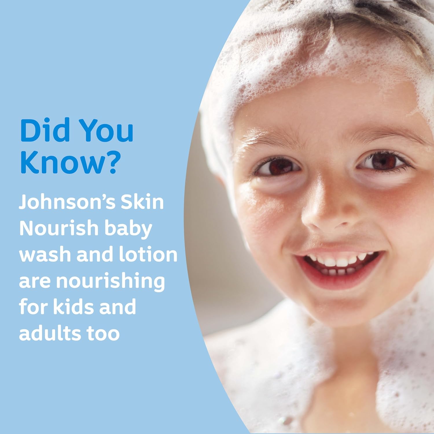 Johnson's Skin Nourish Moisturizing Baby Lotion for Dry Skin with Vanilla & Oat Scents, Gentle & Lightweight Body Lotion for the Whole Family, Hypoallergenic, Dye-Free, 16.9 fl. oz - Image 3