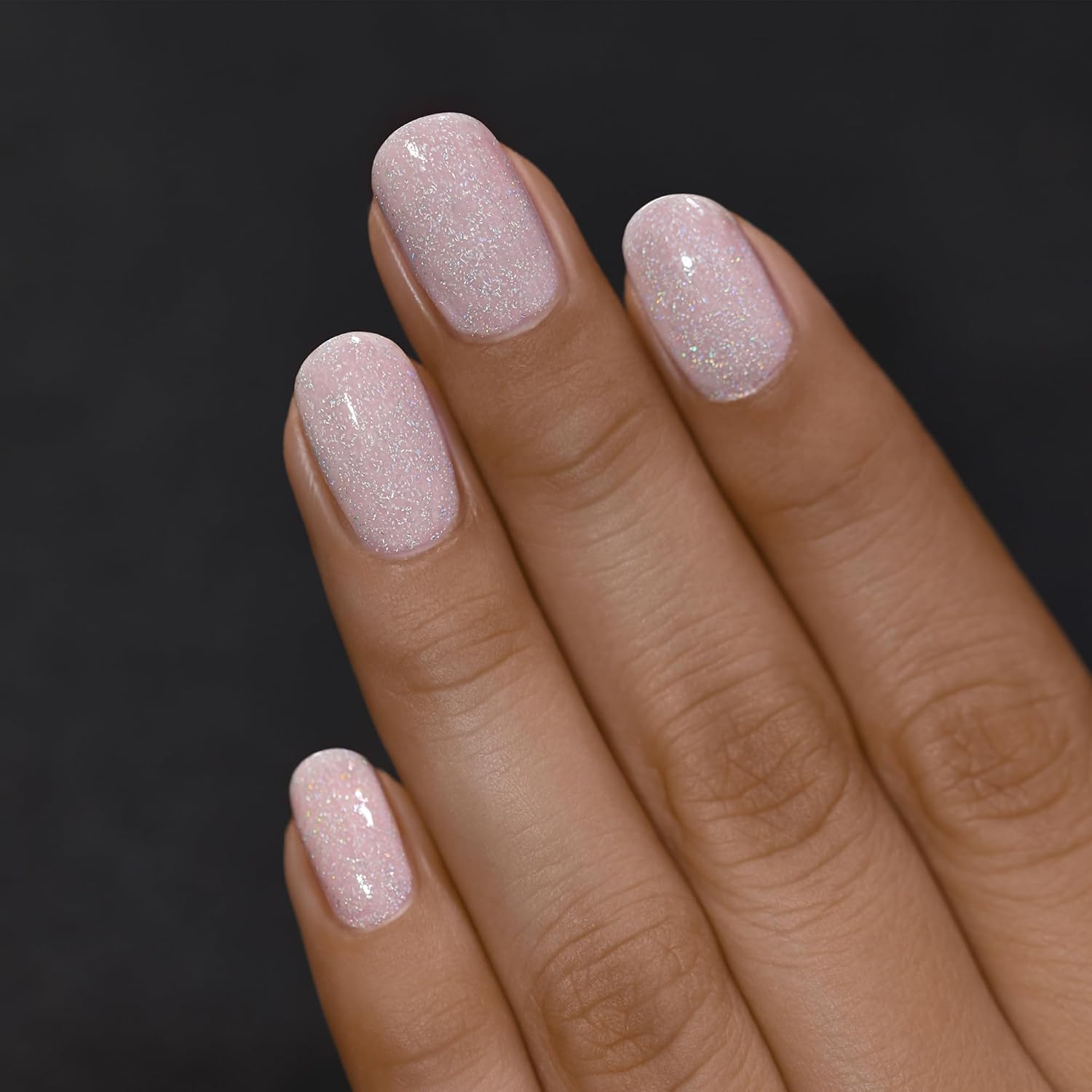ILNP Birthday Suit - Cashmere Pink Holographic Nail Polish, Neutral Nude, Chip Resistant Manicure, Non-Toxic, Vegan, Cruelty Free, 12ml - Image 4