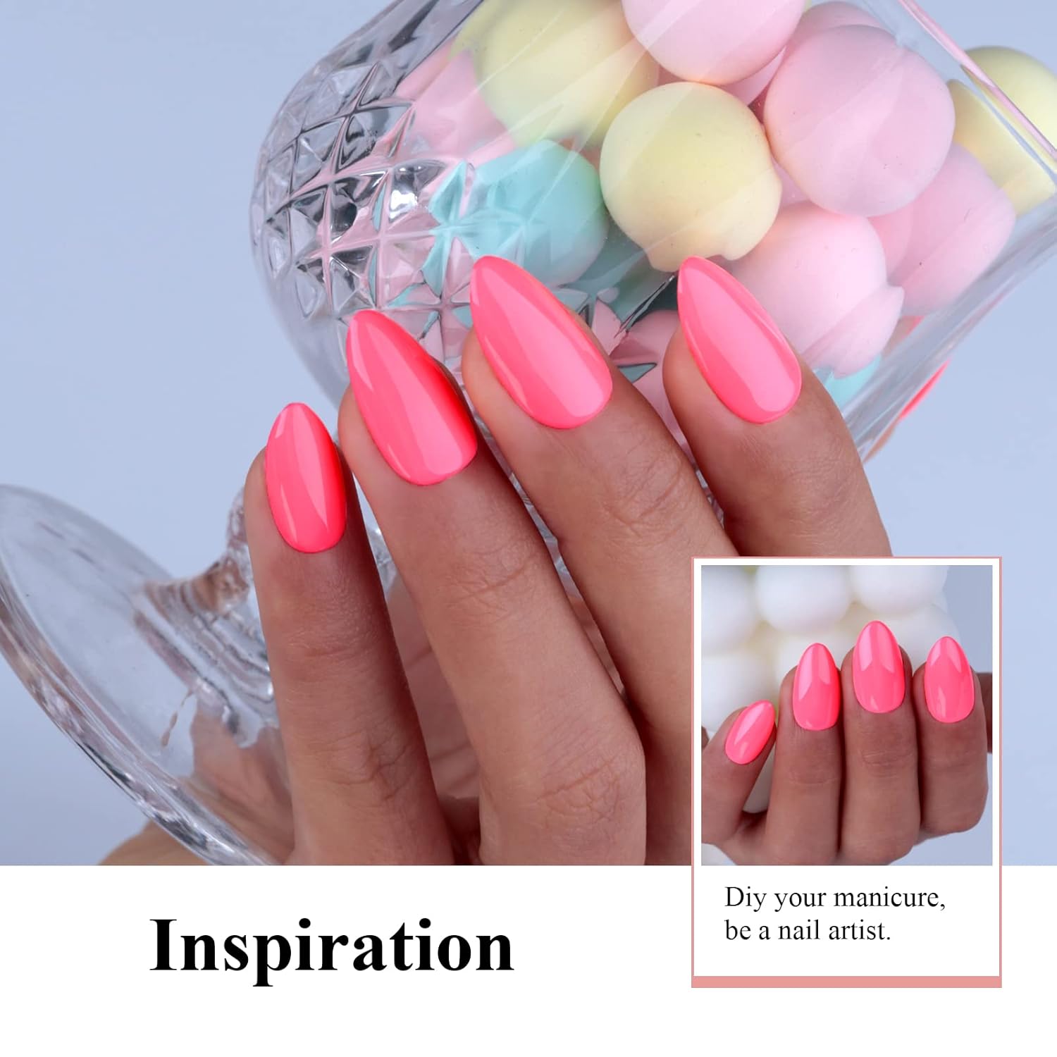 Imtiti Neon Gel Nail Polish - 0.5 Fl Oz Neon Pink, LED/U V Soak Off, DIY Nail Art Starter Kit - Image 6