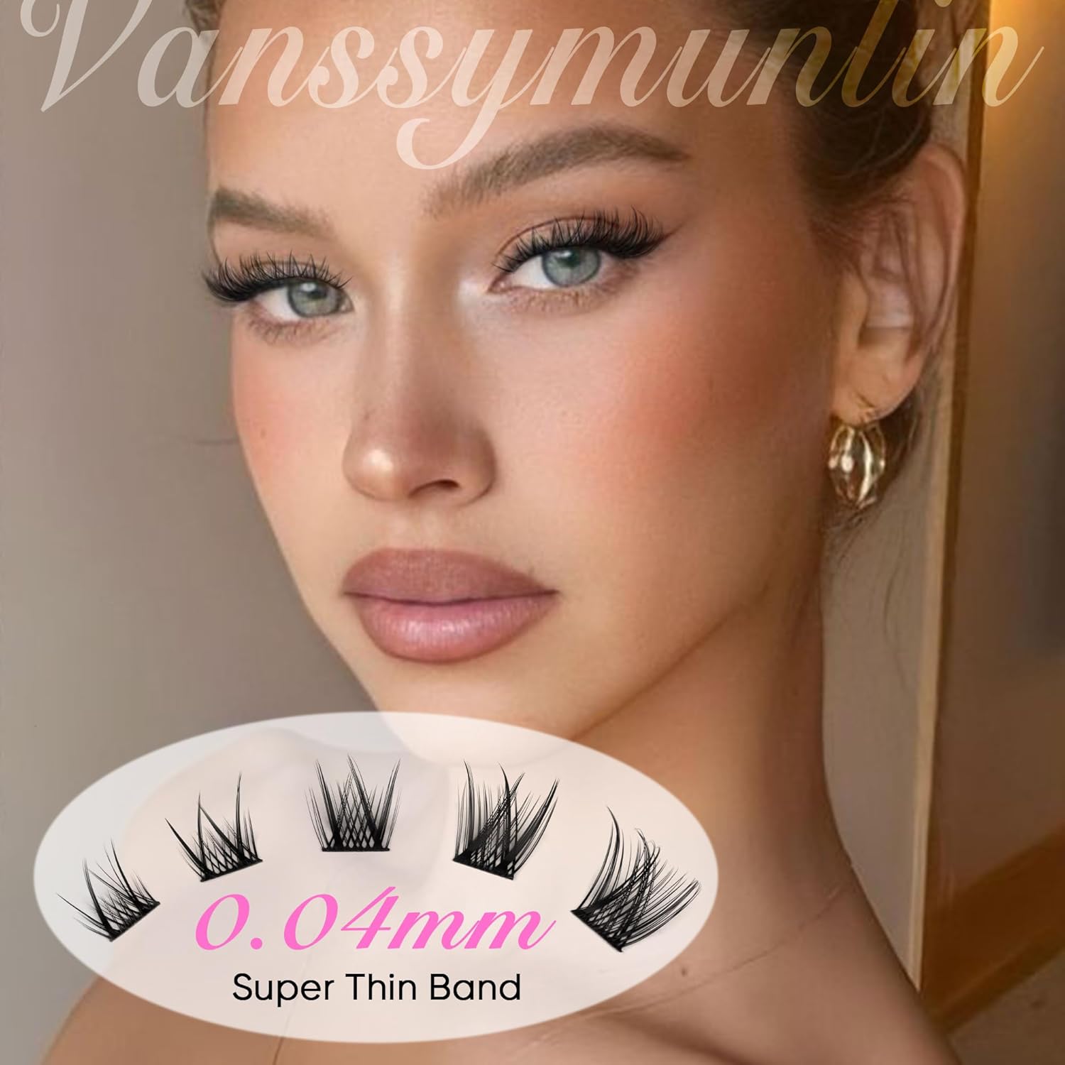 Wispy Lash Clusters Kit Cat Eye Lash Extension Kit 154pcs Cluster Eyelash Extensions Kit Individual Lashes Natural for False Eyelashes Clusters with Tweezers Lash Bond and Seal by Vanssymunlin - Image 4