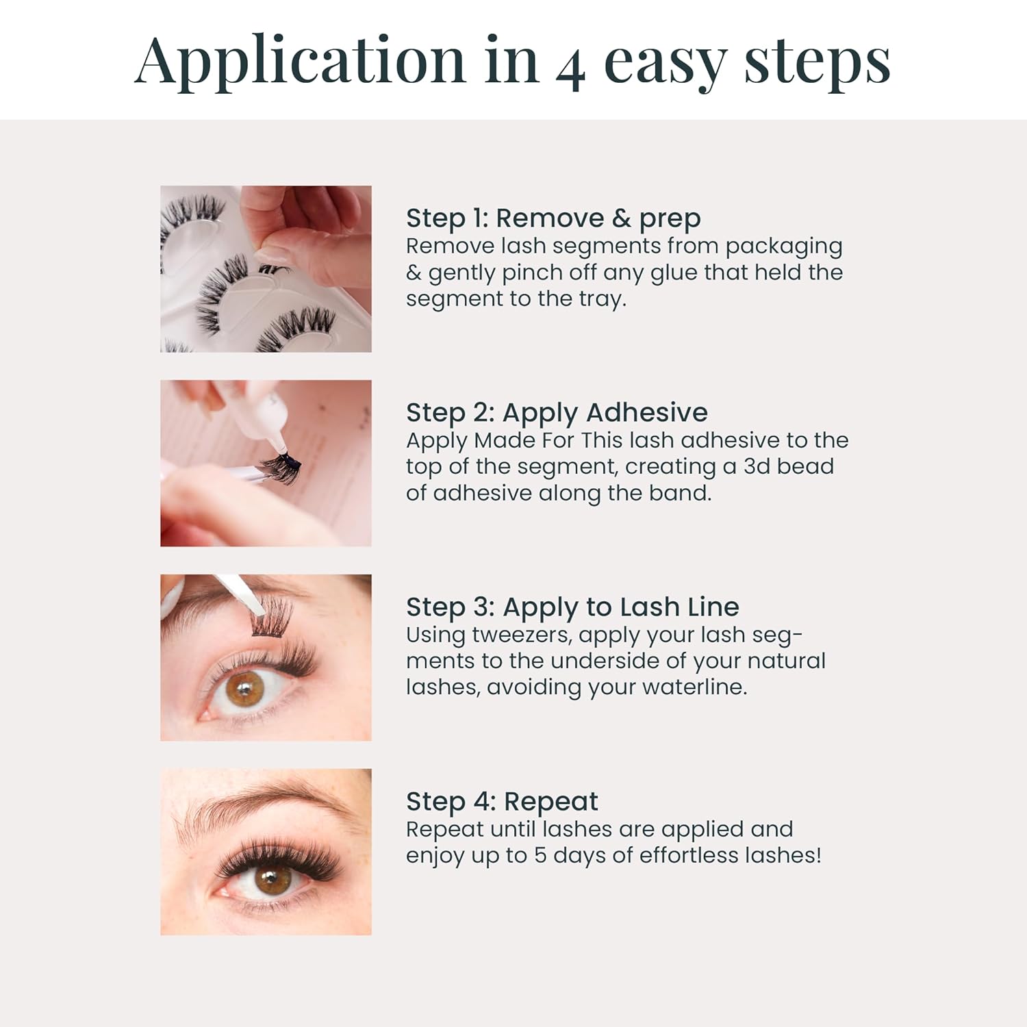 FlutterHabit Made for This Adhesive Lash Glue for Eyelash Extensions - Your Ultimate All-Day Hold Lash Cluster Glue for Effortless, Stunning, and Long-Lasting Eyelashes - All-in-one Lash Glue - Image 5