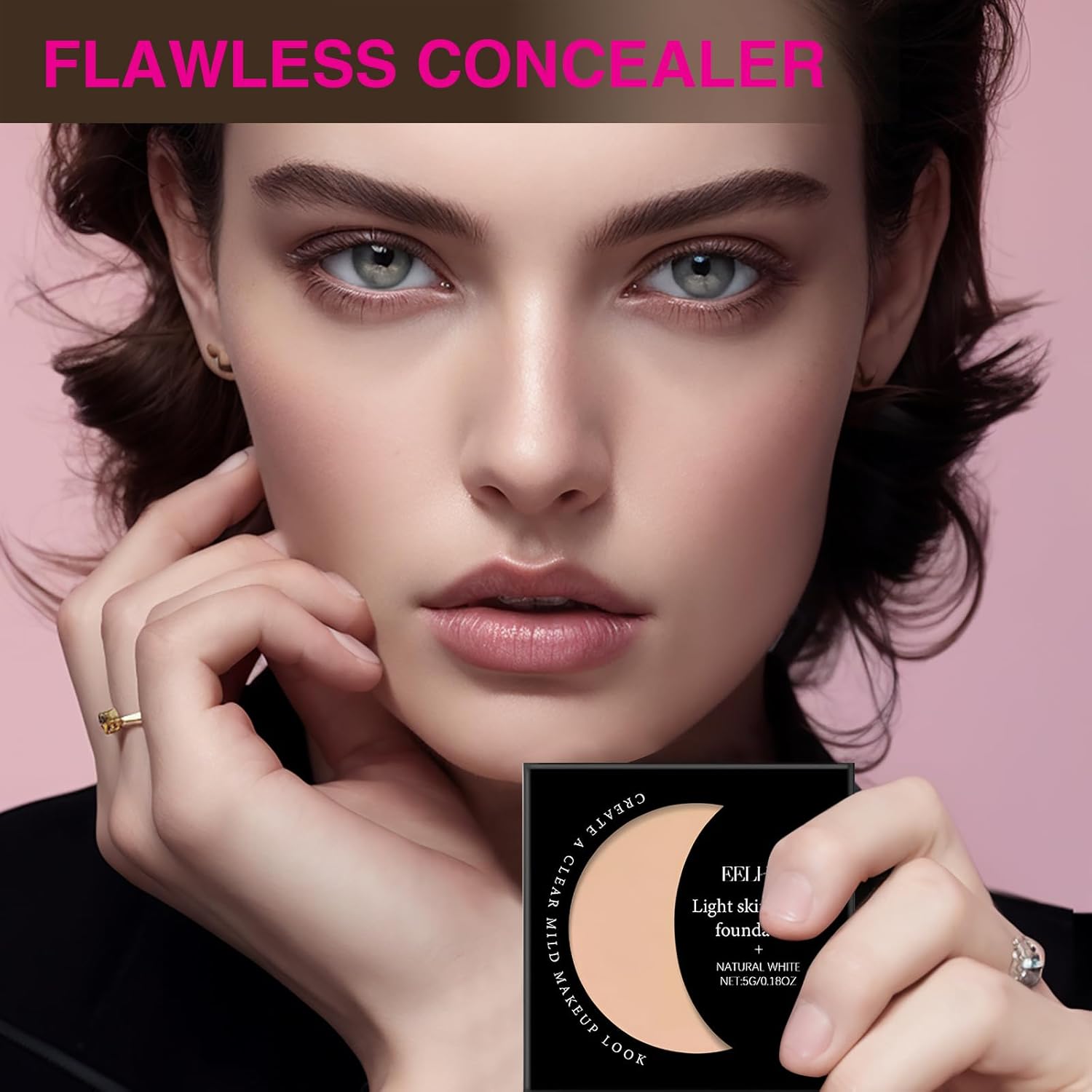 Inauguratei Under Eye Brightener,Neutraln Under Eye Brightener,Eye Brightener,Under Eye Concealer, Color Corrector For Dark Circles, Waterproof Under Eye CC Concealer (Khaki, 1PCS) - Image 2