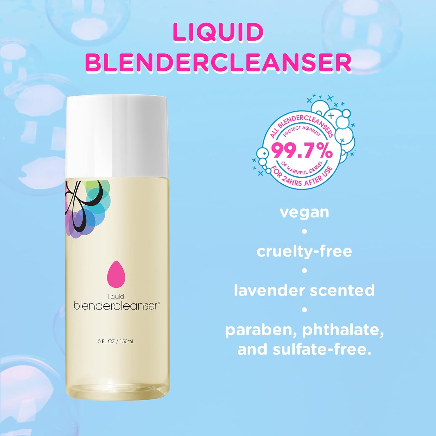BEAUTYBLENDER Liquid BLENDERCLEANSER for Cleaning Makeup Sponges, Brushes & Applicators, 3 oz. Vegan, Cruelty Free and Made in the USA - Image 2