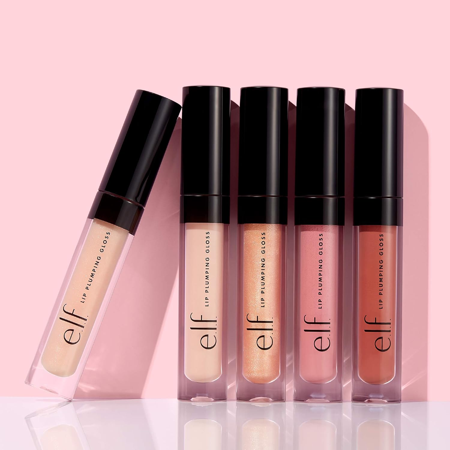 e.l.f. Lip Plumping Gloss, High-Shine Sheer Color, Hydrates & Creates Fuller Lips With Vitamin E, Vegan & Cruelty-Free, Pink Cosmo - Image 8