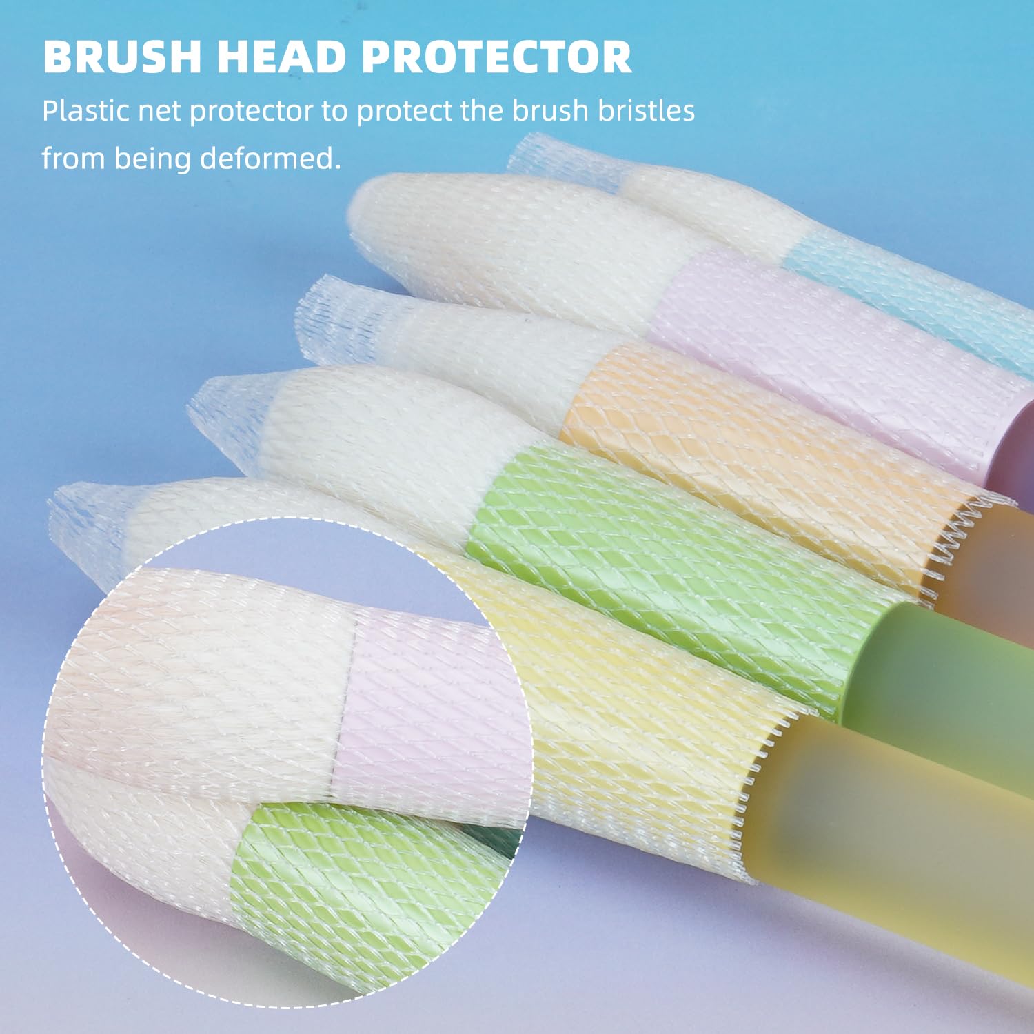 5pcs Multi Color Face Makeup Brush set – Powder, Kabuki, Angled Fluff, Blush Brushes with Vegan Bristles That Mimic Natural Wool – Non-Slip Rubber Handles – Perfect for Contouring, Setting, Blending - Image 5