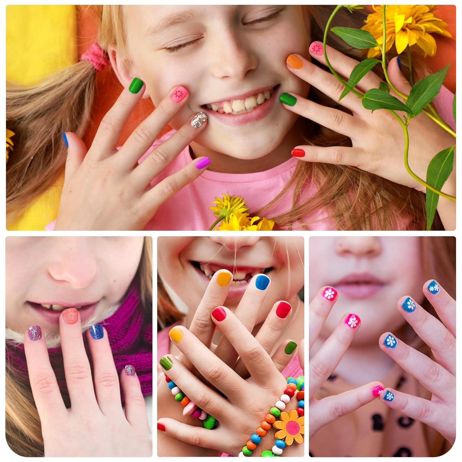 Tudaymol Nail Art Studio for Girls - Nail Polish Kit for Kids Ages 6-12 Years Old,Non-Toxic Peel-Off Safe Quick Dry Nail Polish Gift Kit Set,Cool Girls Toys Stuff - Polish, Pens, Glitter, Stickers - Image 7
