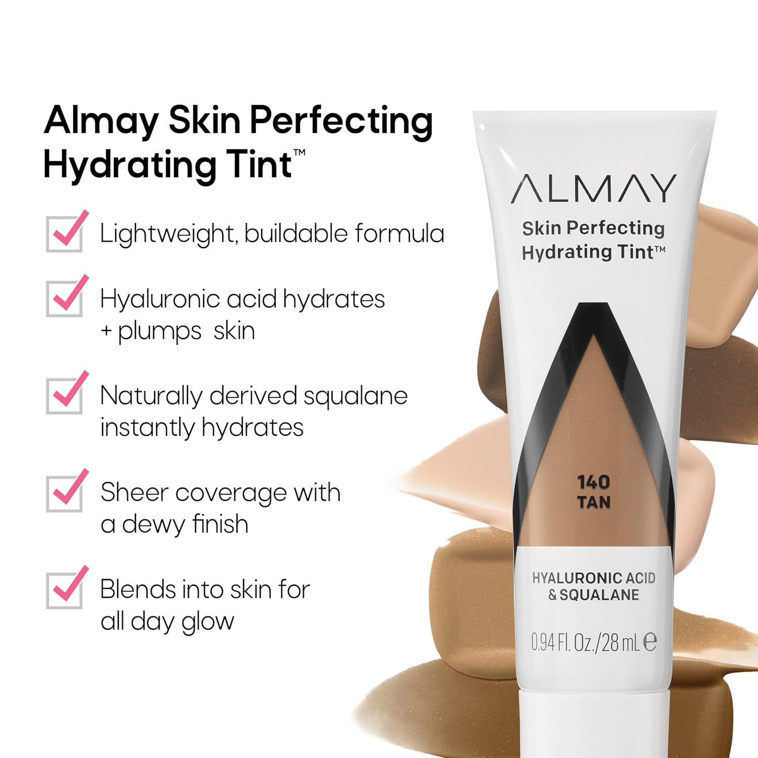 Almay Hydrating Liquid Foundation Tint, Lightweight with Light Coverage, Naturally Dewy Finish, Hypoallergenic, Dermatologist TestedFragrance Free, 110 Buff, 0.94 fl oz. - Image 3
