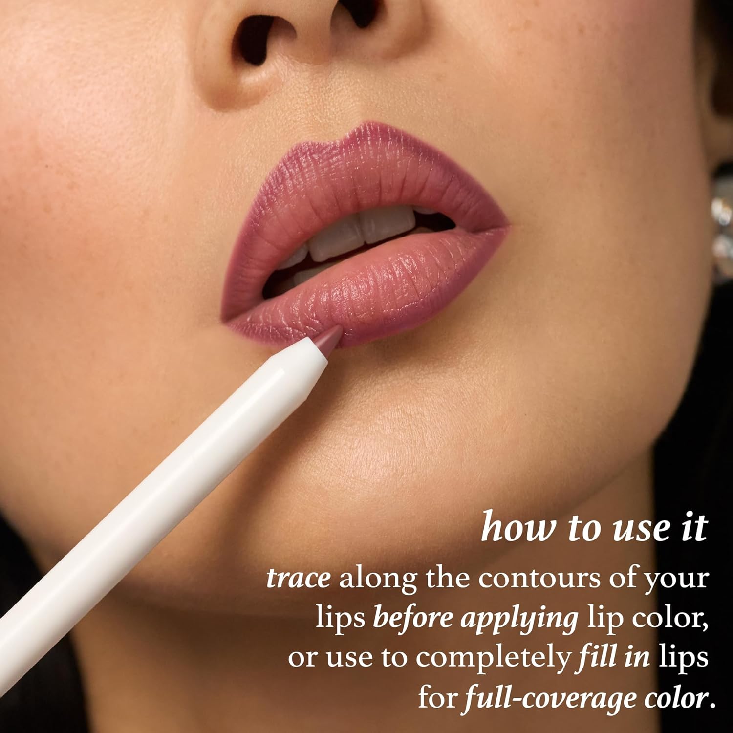 Julep The Perfect Pair 2pc Set It's Balm Tinted Lip Balm Vintage Mauve and With a Trace Retractable Creamy Long-Lasting Lip Liner, Antique Rose - Image 3