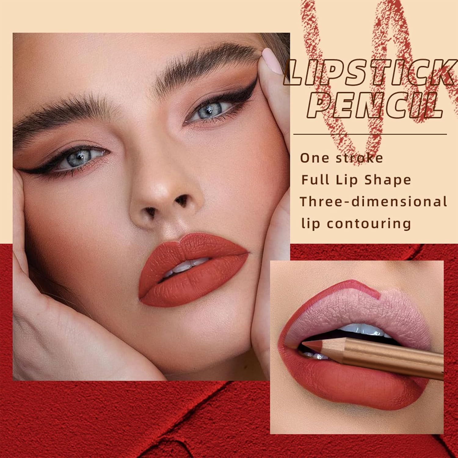 12PCS Matte Lip Liner Set,Waterproof Lipstick Liner Slim,High Pigmented Creamy Lipliners Pencil,Non-fading Long Lasting Lip Liner Pencil for Women - Image 2