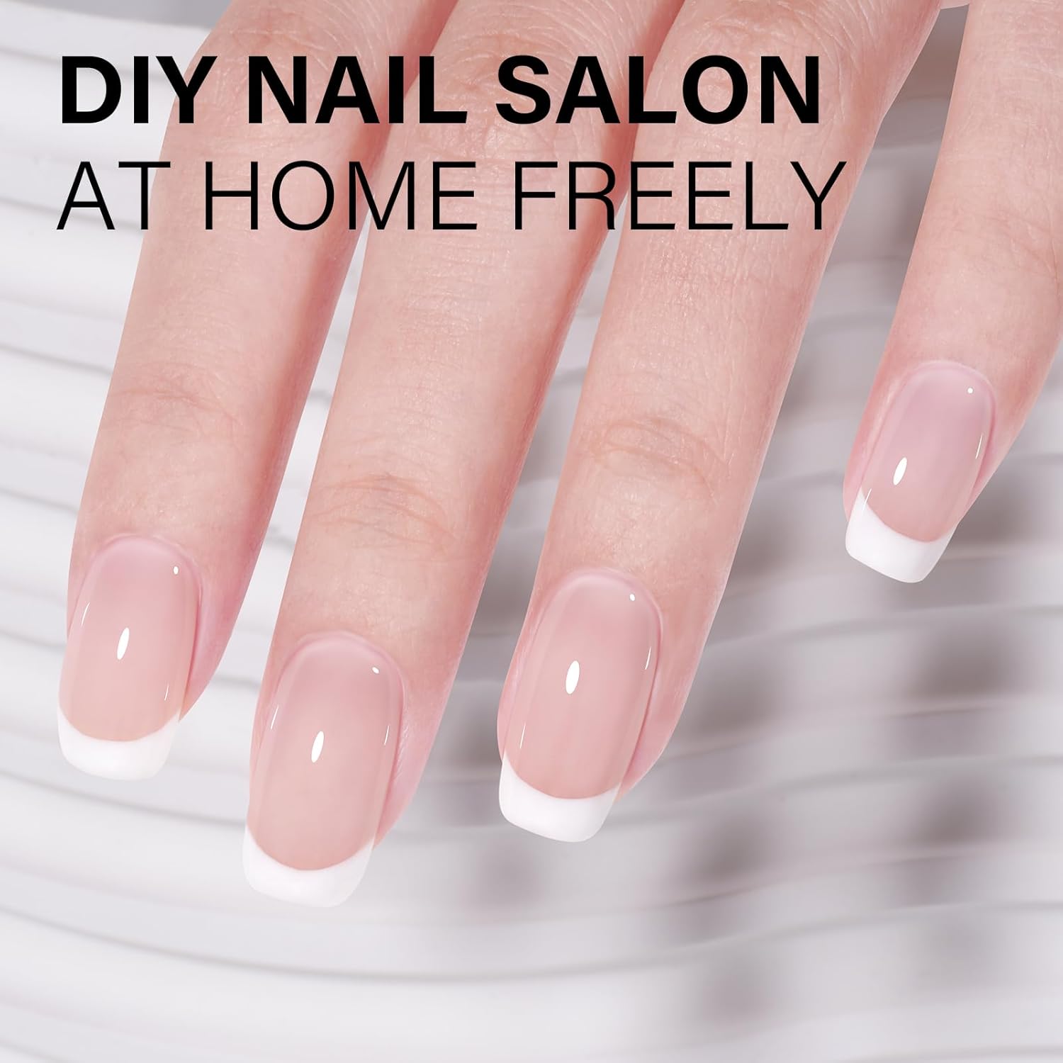 AILLSA Nude Gel Polish Pink Bunny Jelly Gel Nail Polish Sheer Neutral Translucent Gel Polish Long Lasting Milky Natural Color Nails Soak Off U V Gel for Nail Art at Home Valentine Gift 0.51 Oz GD53 - Image 4