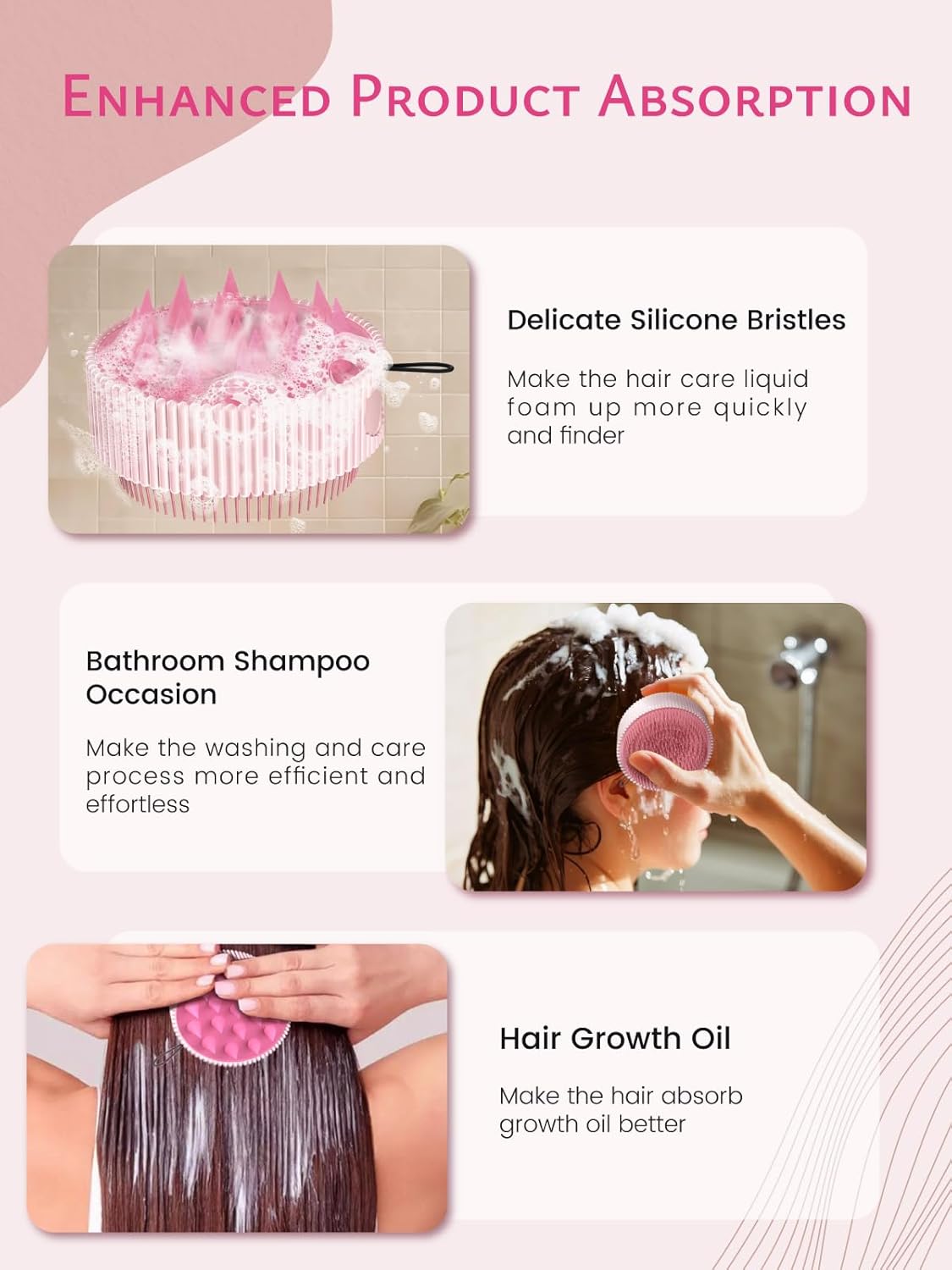 Rena Chris Scalp Massager Brush with Soft Silicone Bristles for Enhanced Hair Growth - Image 5