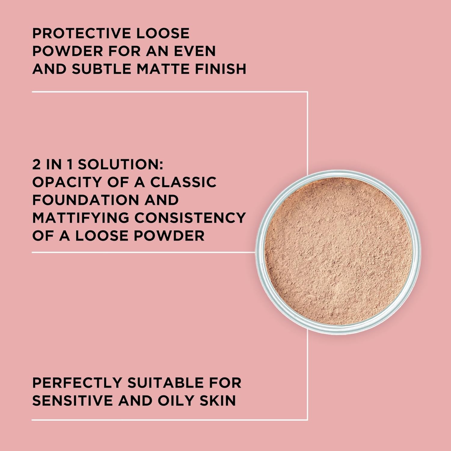 ARTDECO Mineral Powder Foundation - natural beige – loose setting powder for a smooth finish - medium coverage - perfect for sensitive & oily skin - makeup with zinc & magnesium - vegan-0.53 Oz - Image 2
