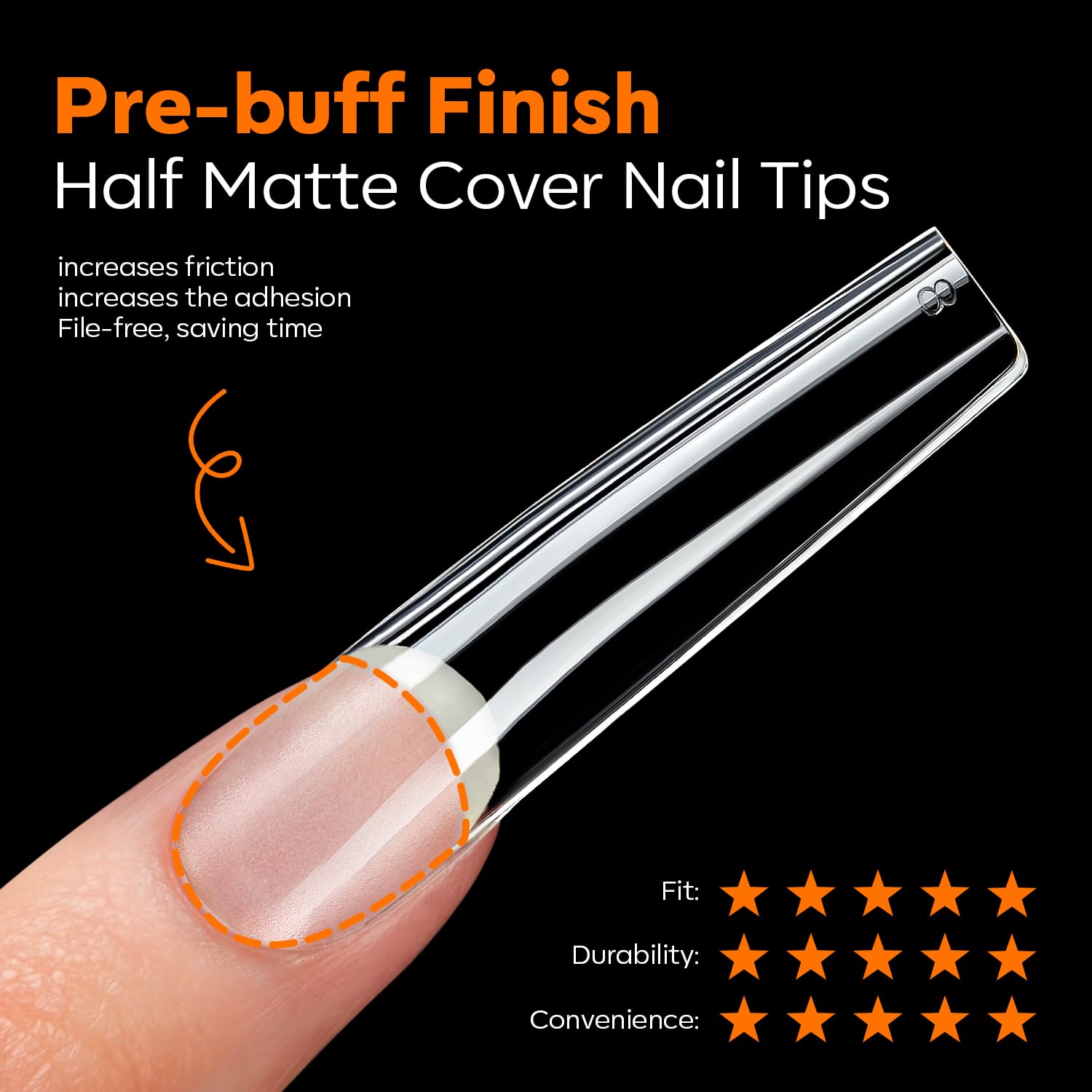 modelones XXL Long Square Nail Tips, Pre-shaped Soft Gel Tips Fake Nails False Acrylic Clear Full Cover Press on Extension Kit Gel Manicure DIY at Home 216PCS 12Sizes - Image 5