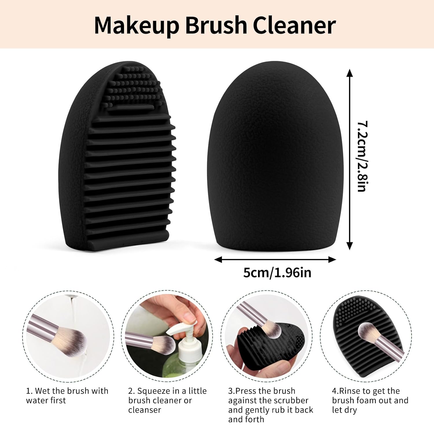 MAANGE Makeup Brushes Set 46 Pcs Makeup Tool Set Premium Synthetic Brush Make up Brush Set Multi-functional Makeup Kit (Black, 46 Piece Set) - Image 6