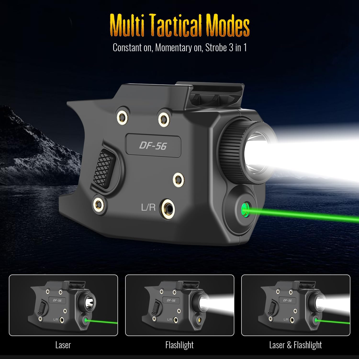 Defentac 600 Lumens Pistol Light Laser Combo is Compatible with Hellcat 3 Inch Micro-Compact Only - Image 4