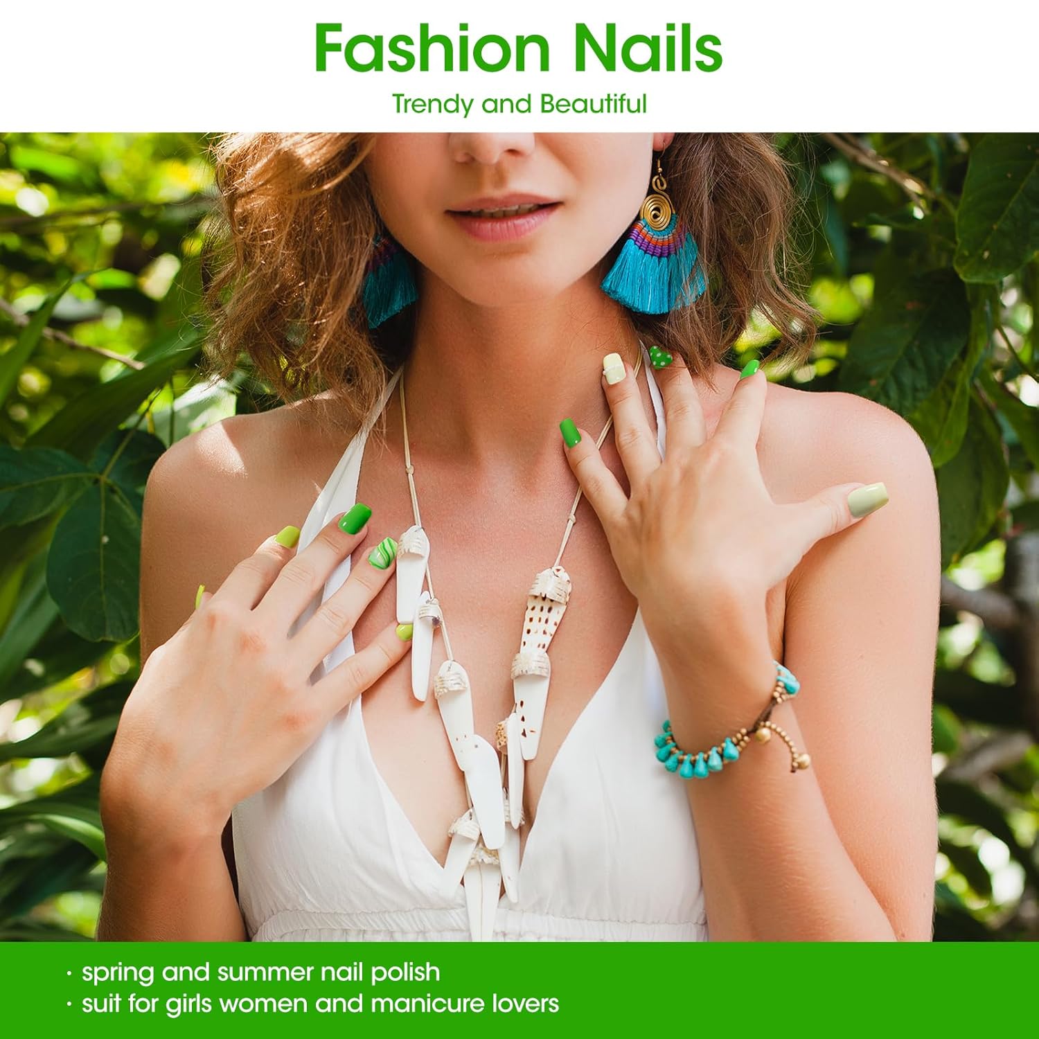GELLEN Green Regular Nail Polish Non Gel, Fast Air Drying Full Size Green Nail Polish No UV Light Needed Spring Summer Dark Light Grass Forest Jungle 6 Colors Set for Women Manicure St. Patrick's Day - Image 6