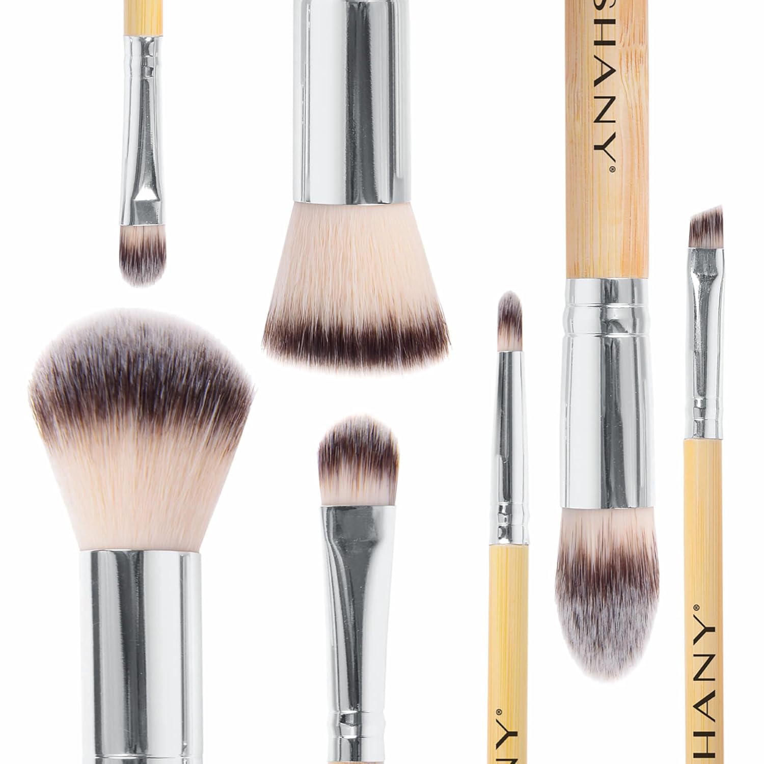 SHANY Makeup Brushes - I love Bamboo - 7pc Petite Pro Bamboo Make up brush set with cosmetics brush Carrying Case - Image 6