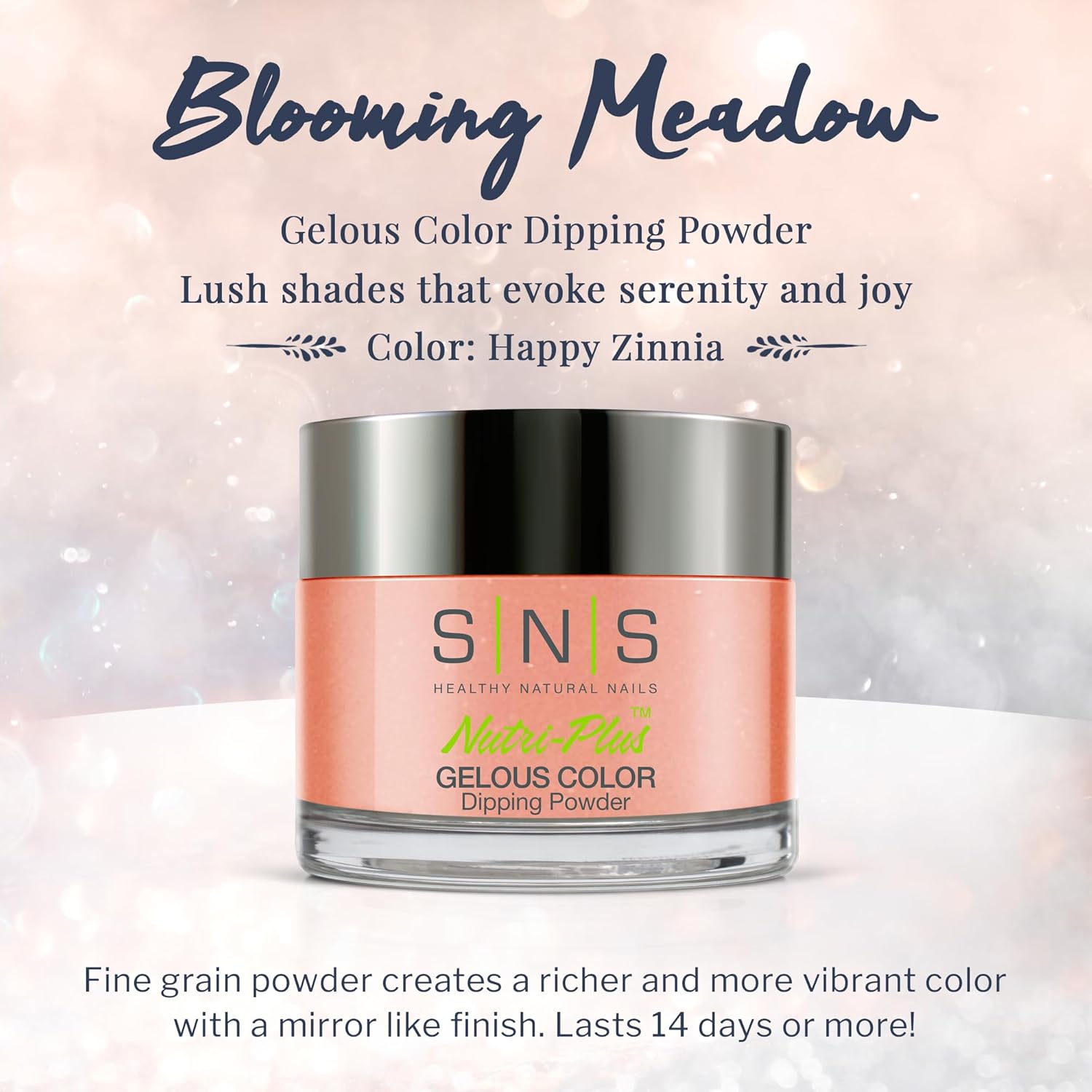 SNS Nail Dip Powder, Gelous Color Dipping Powder - Happy Zinnia (Pink/Coral, Shimmer) - Long-Lasting Acrylic Nail Color & Polish Lasts 14 Days - Odor-Free & No UV Lamp - 1oz - Image 2