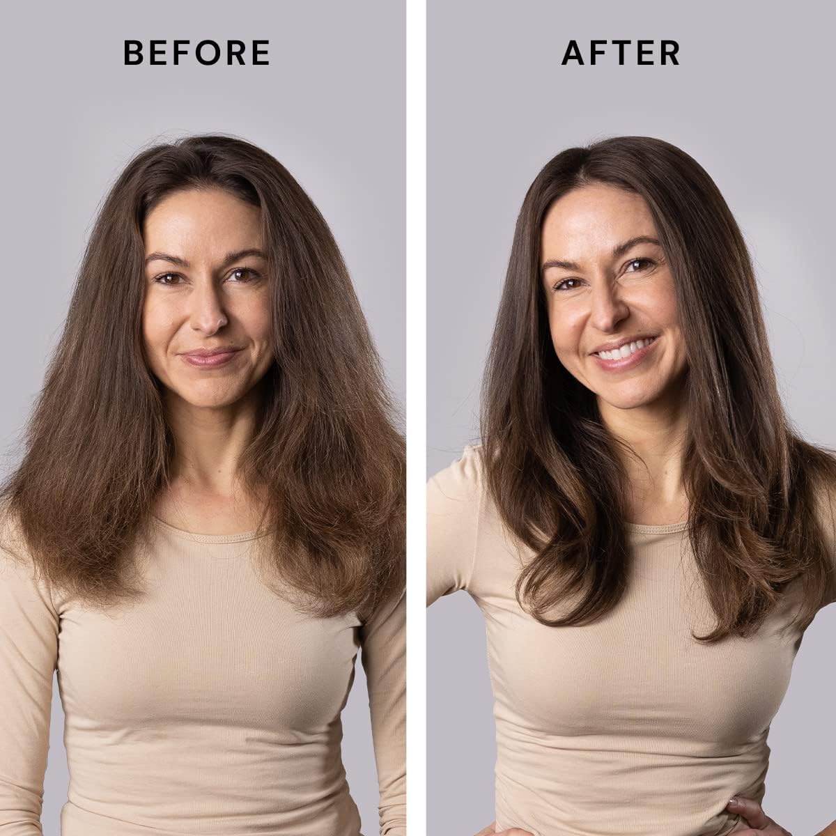L'ANGE HAIR Le Volume 2-in-1 Titanium Blow Dryer Brush | Hot Air Brush in One with Oval Barrel | Hair Styler for Smooth, Frizz-Free Results for All Hair Types (Black - 60mm) - Image 4