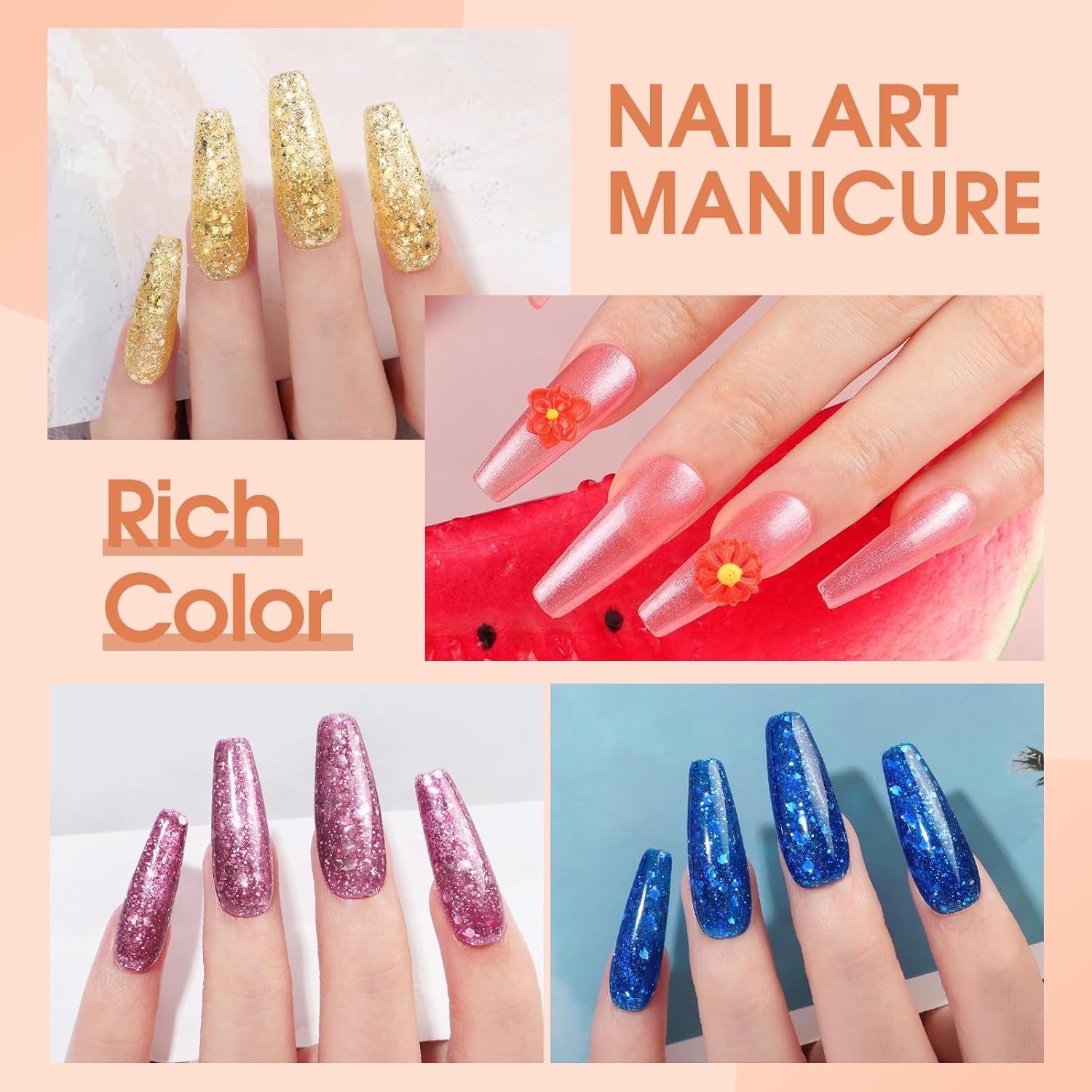 53pcs Gel Nail Polish Kit with U V light and Drill Starter Kit 35 Colors Gel Polish Set 5pcs Top Base Coat Nail Art Supplies French Nail Manicure Kit DIY at Home for Women - Image 4