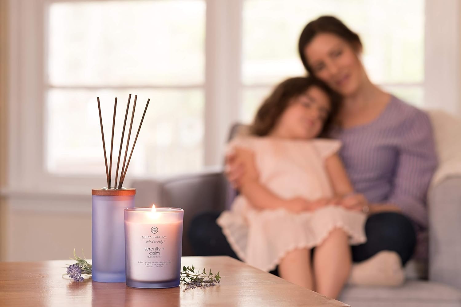 Chesapeake Bay Candle Scented Candle Serenity + Calm (Lavender Thyme) Coffee Table Home Décor - Image 3