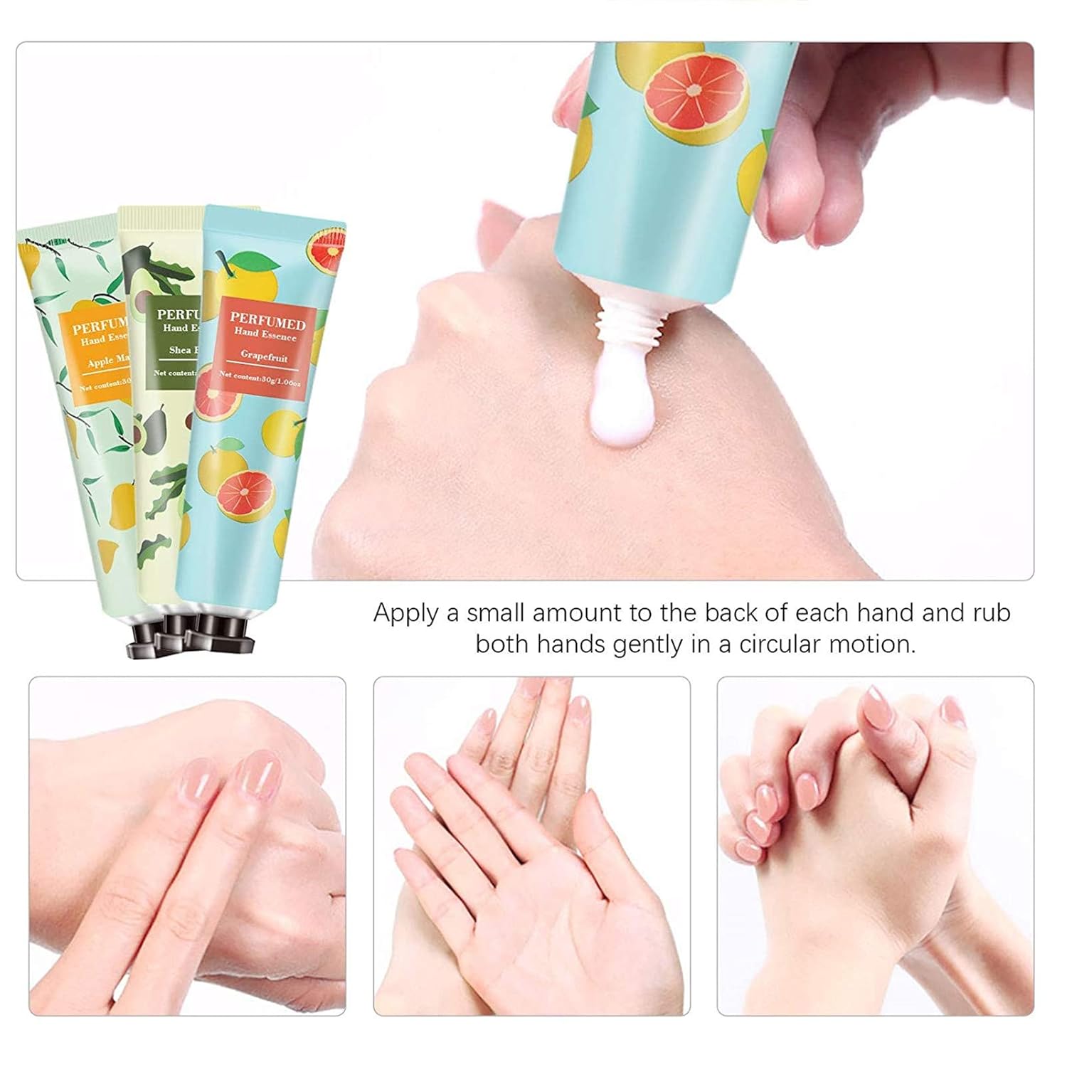 10 Pack Fruits Fragrance Hand Cream, Moisturizing Hand Care Cream Travel Gift Set With Shea Butter Natural Aloe and Vitamin E For Men And Women-30ml - Image 6